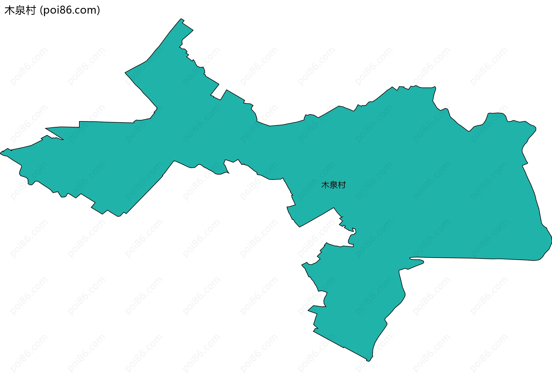 木泉村边界地图