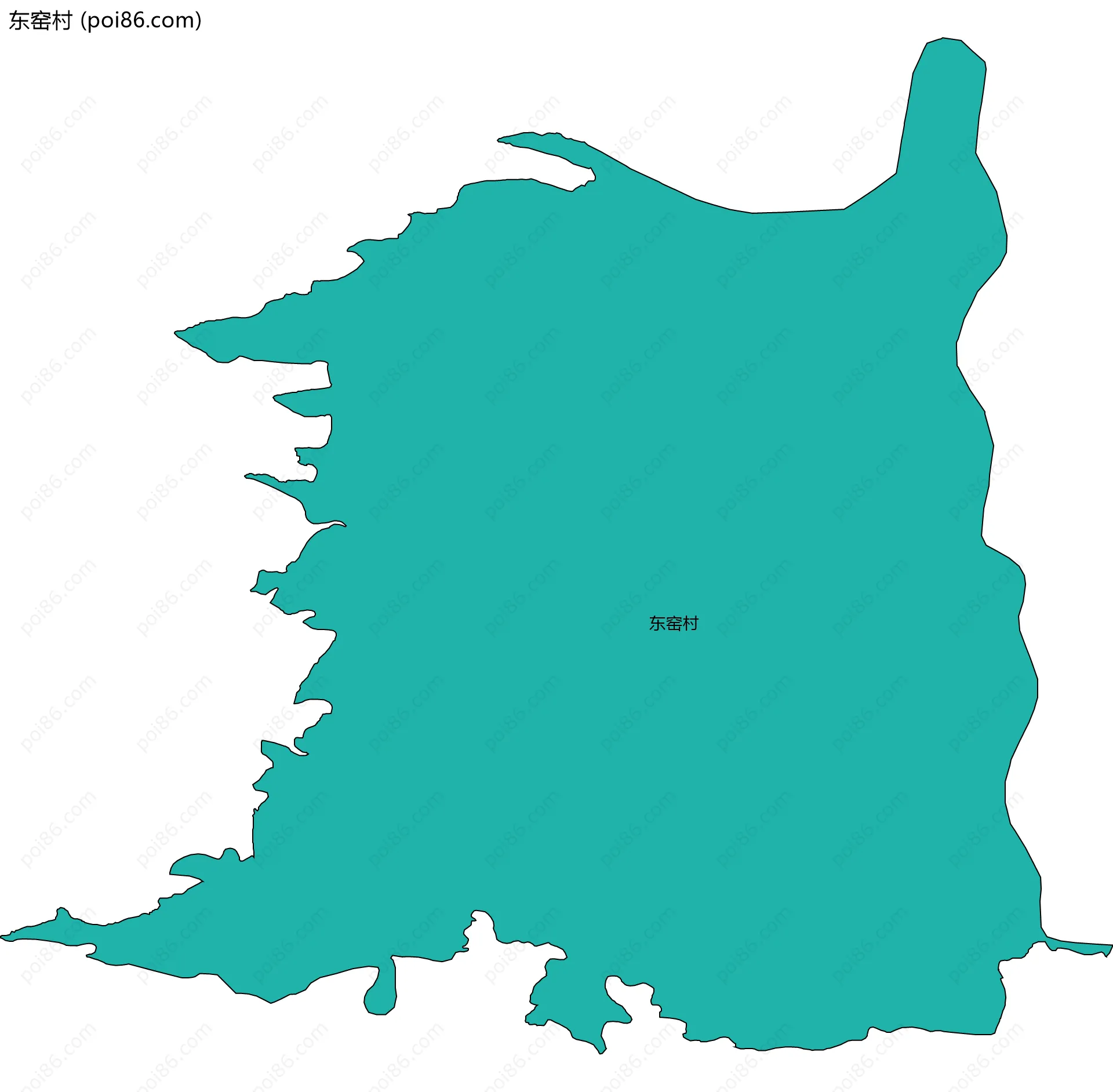 东窑村边界地图