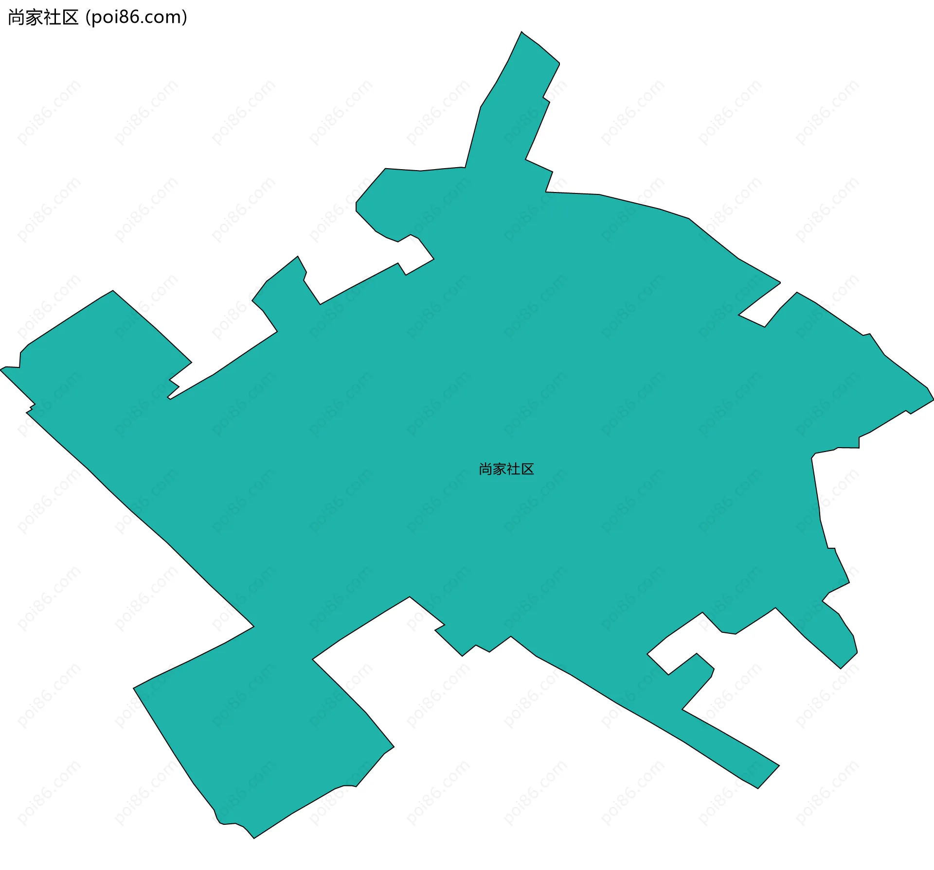 尚家社区边界地图