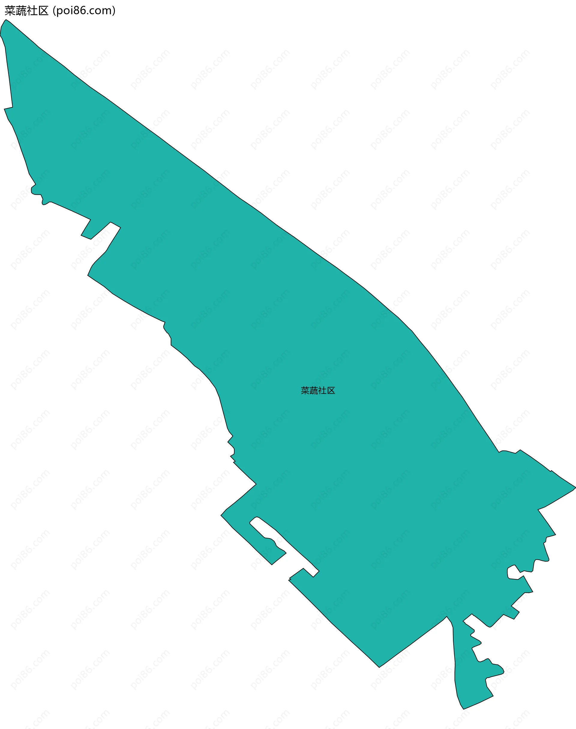菜蔬社区边界地图