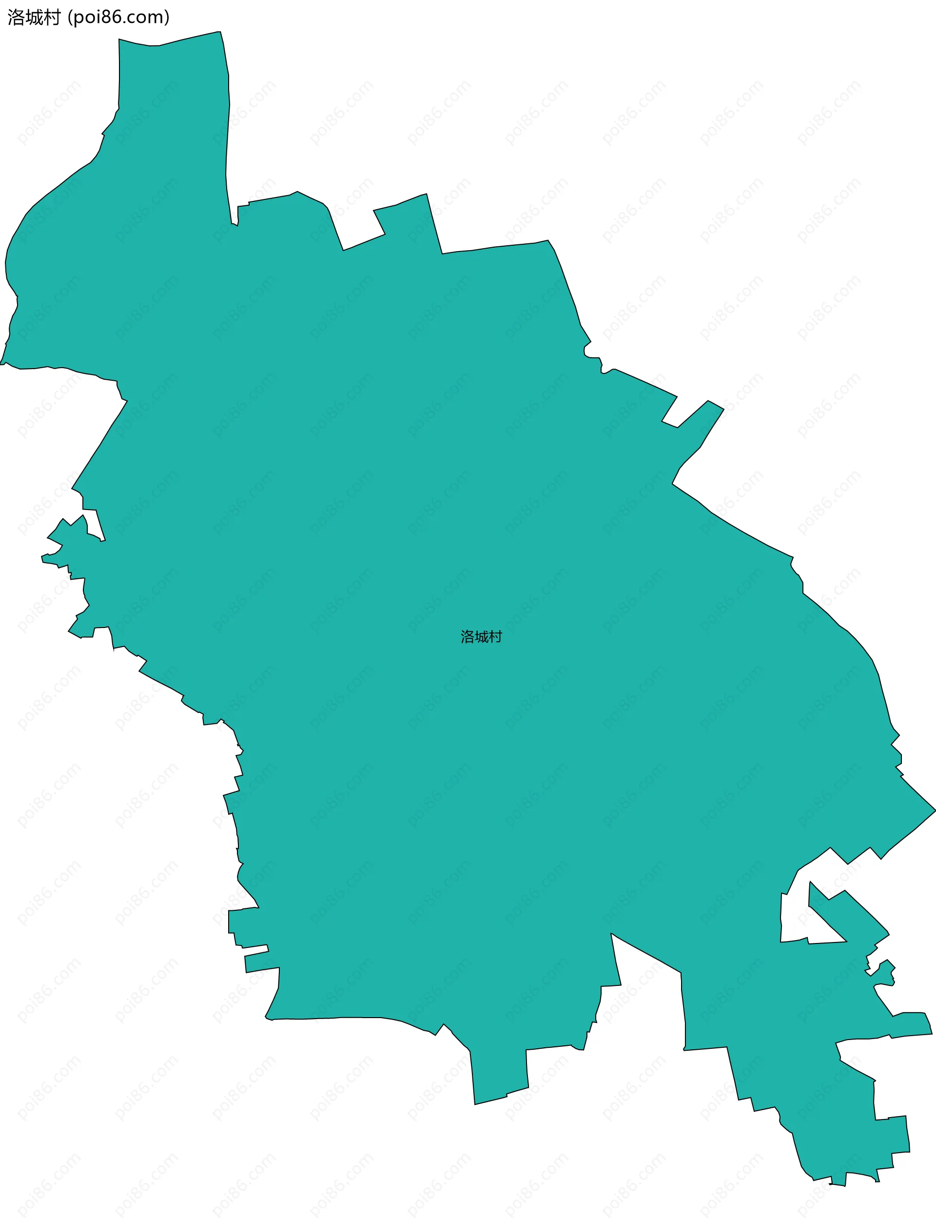 洛城村边界地图