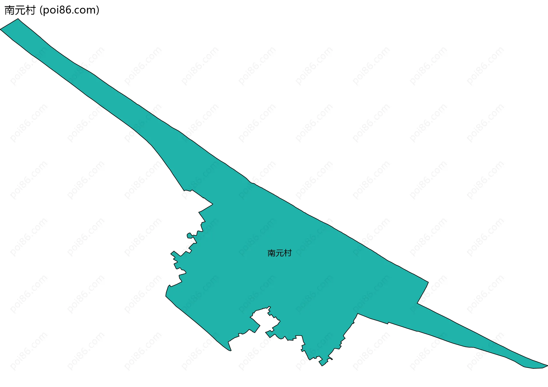 南元村边界地图