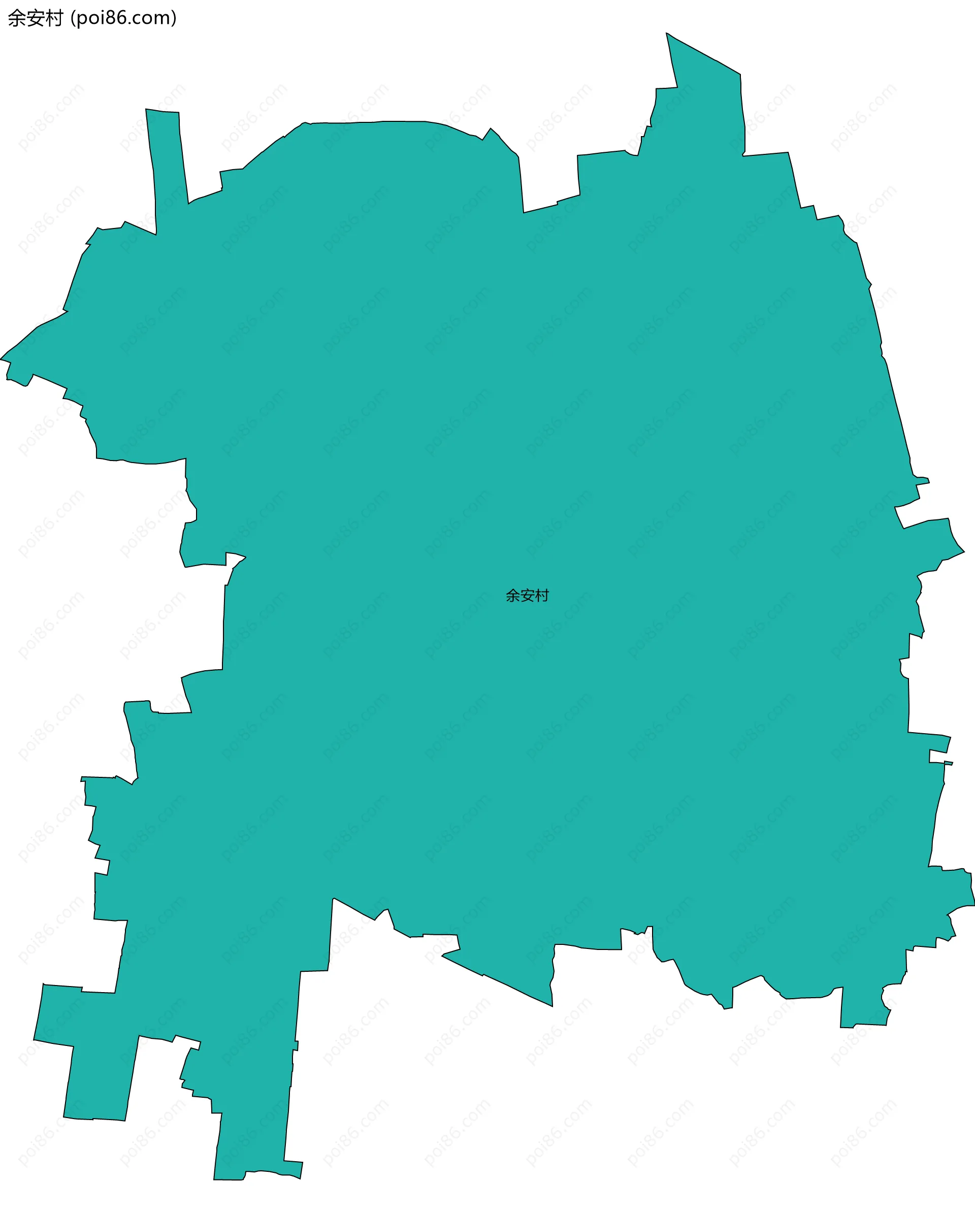 余安村边界地图