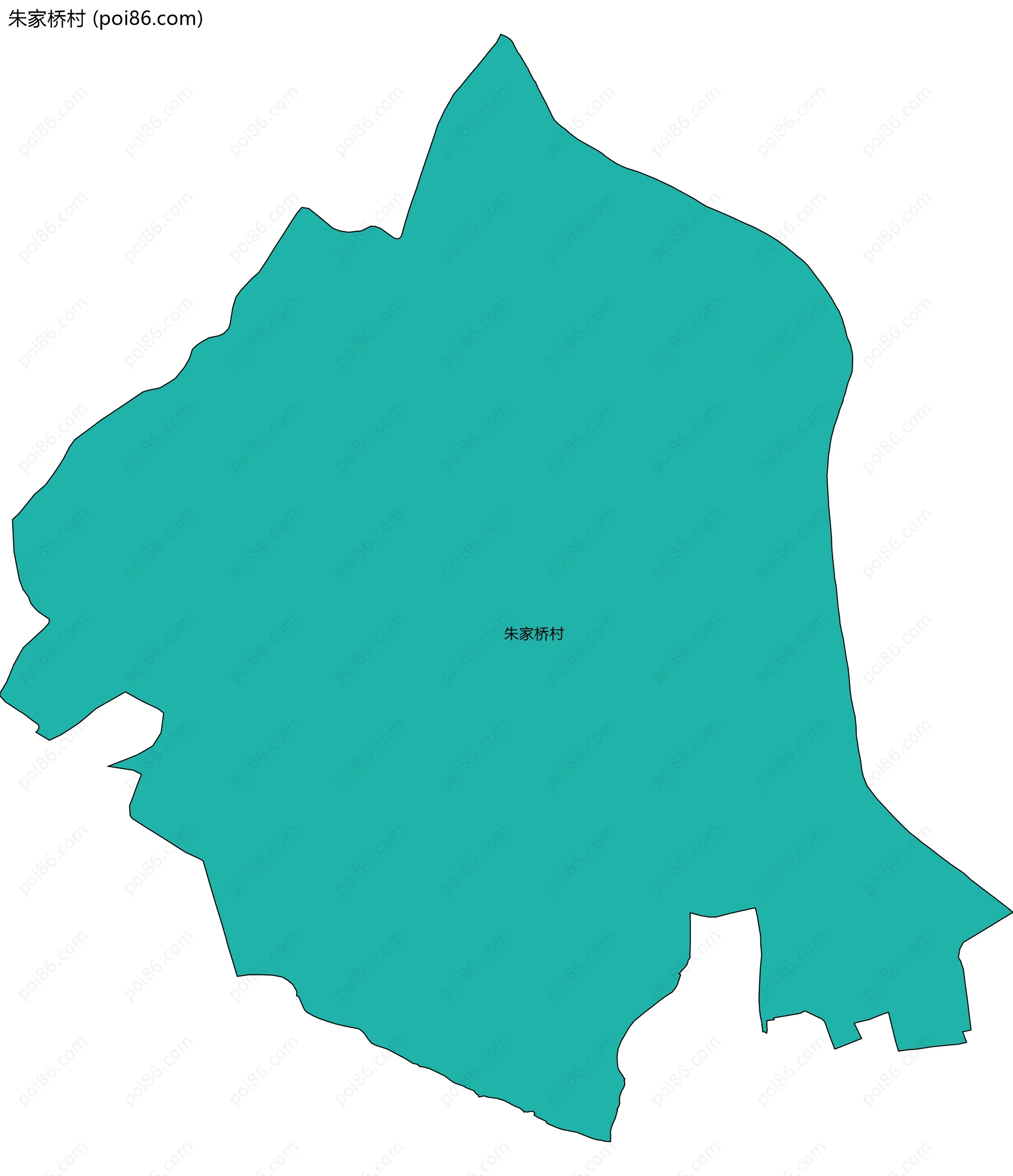 朱家桥村边界地图