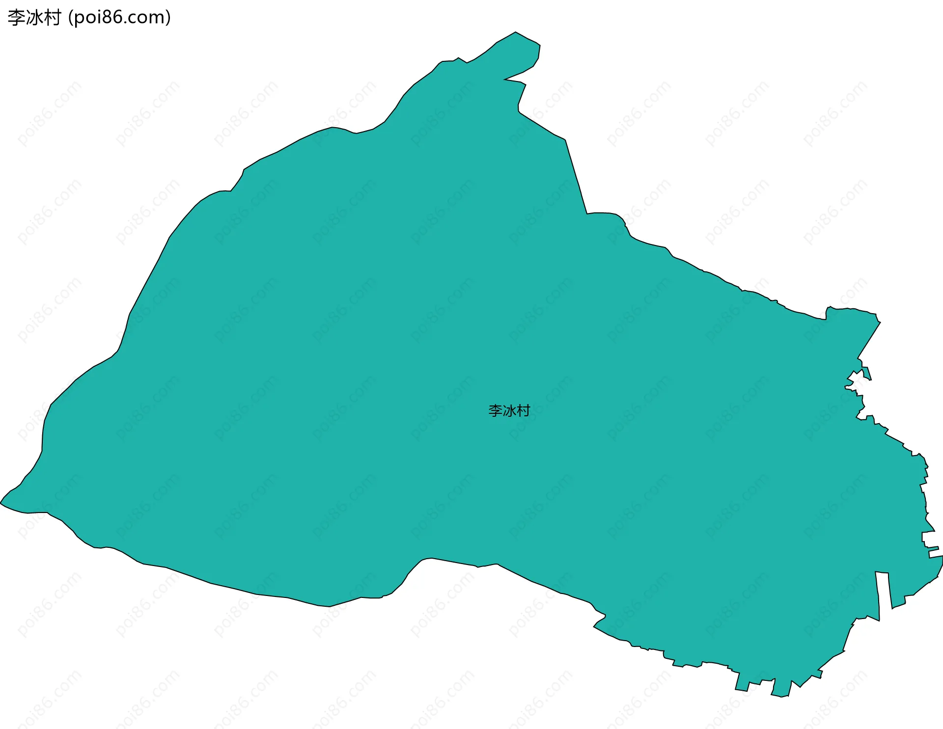 李冰村边界地图