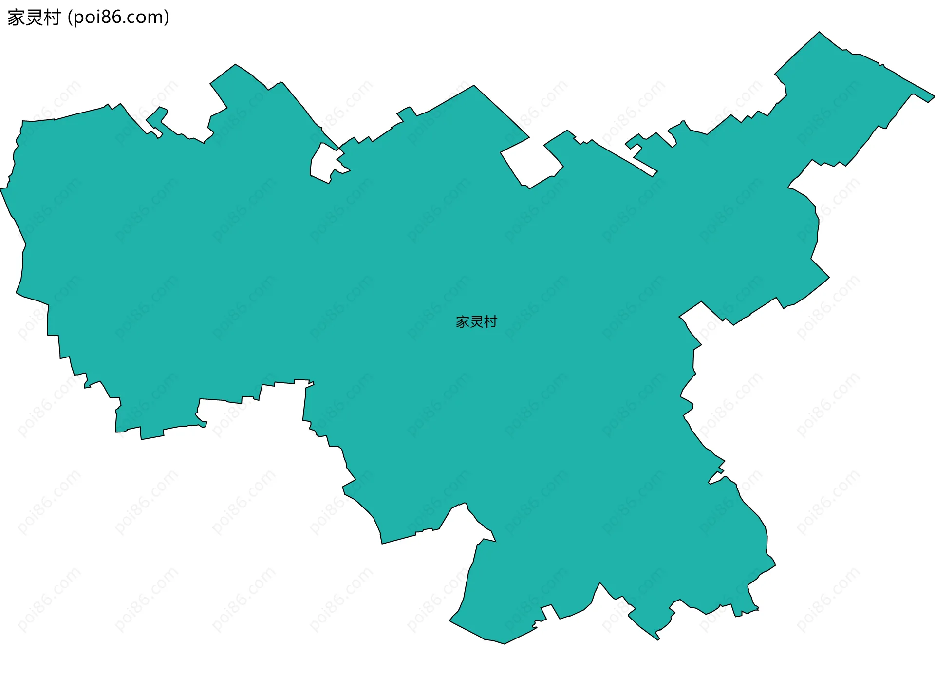 家灵村边界地图