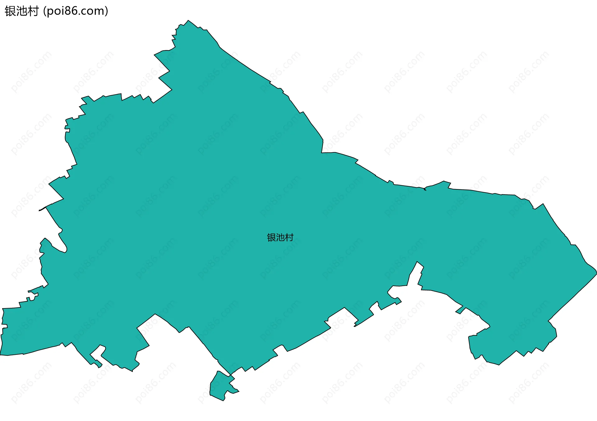 银池村边界地图