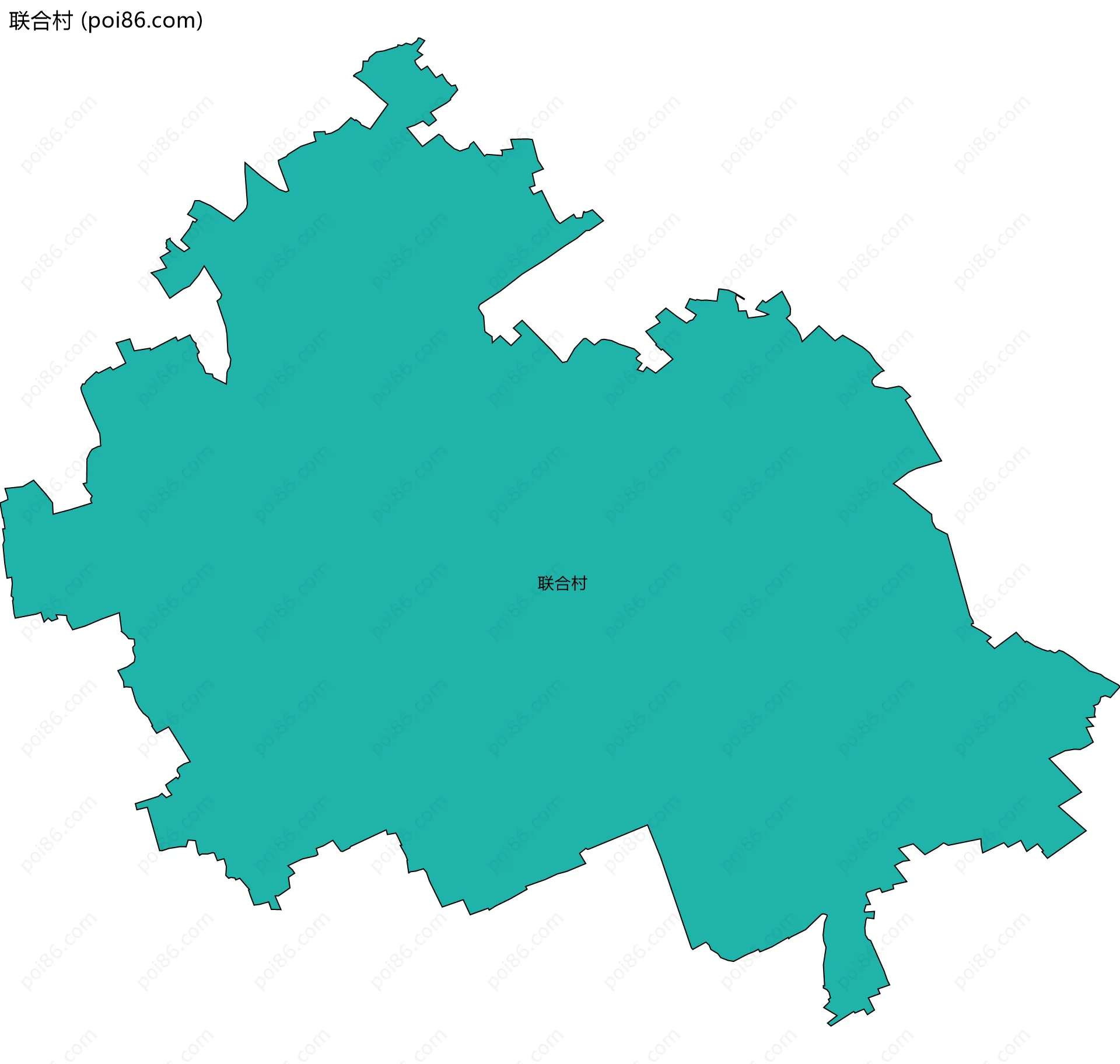 联合村边界地图