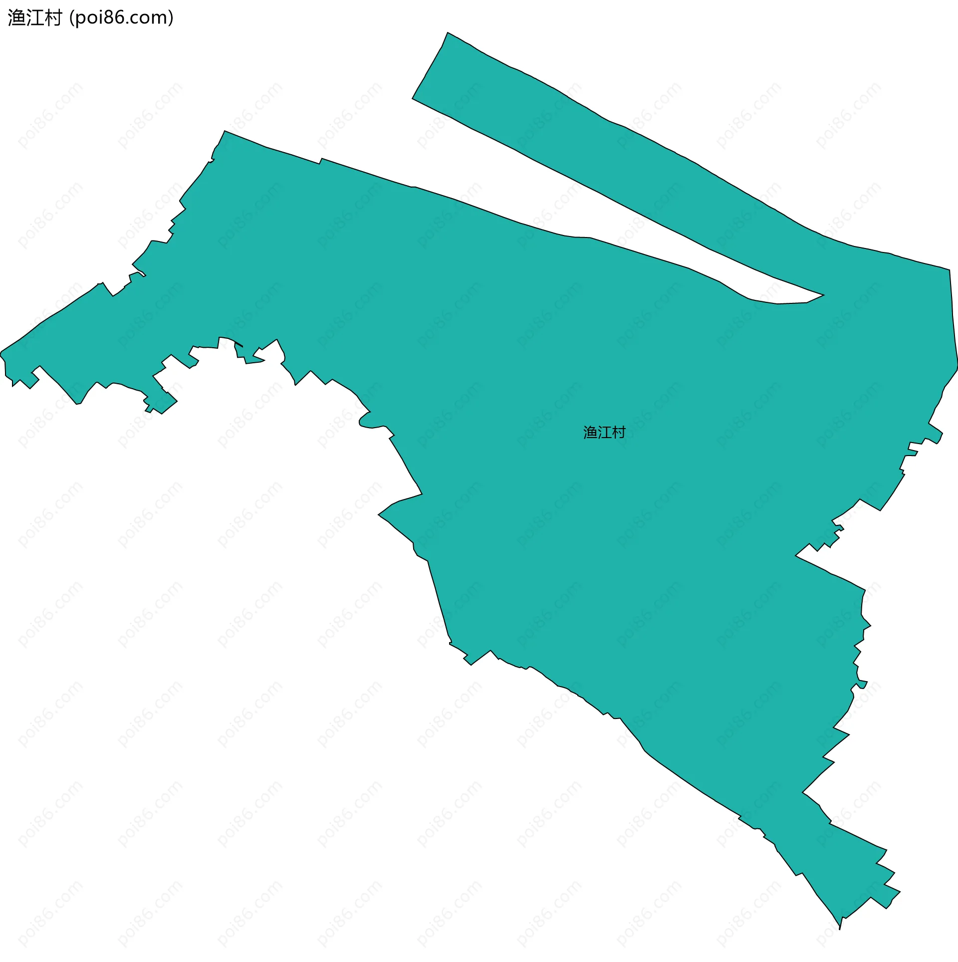 渔江村边界地图