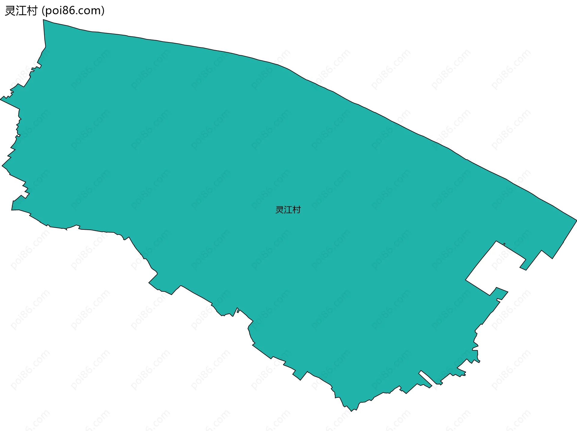 灵江村边界地图