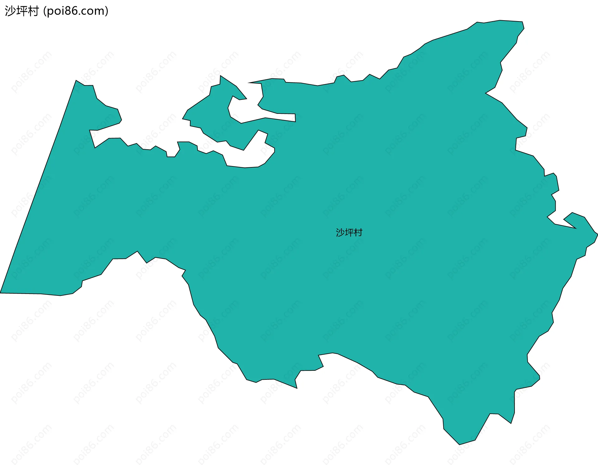 沙坪村边界地图