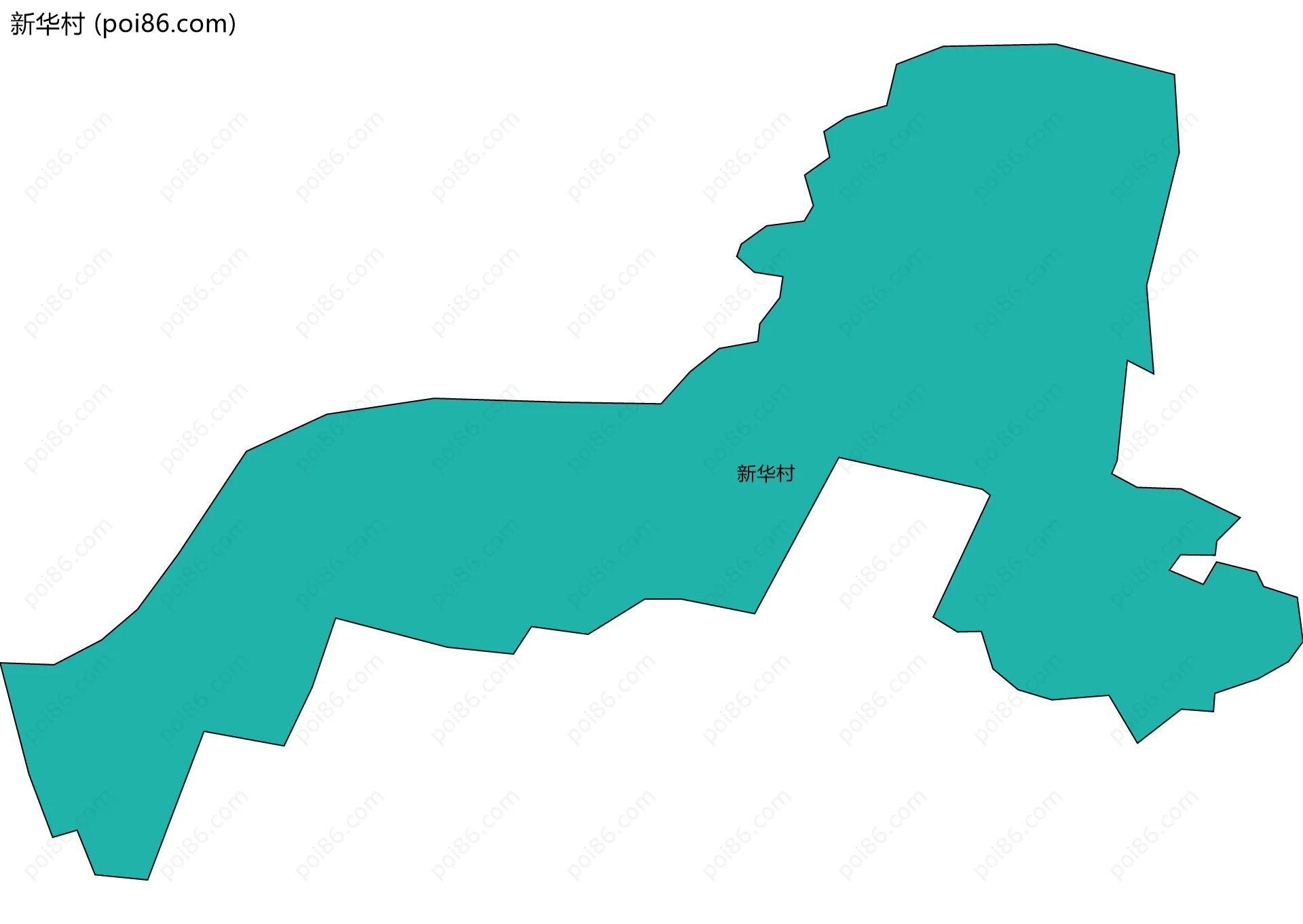 新华村边界地图