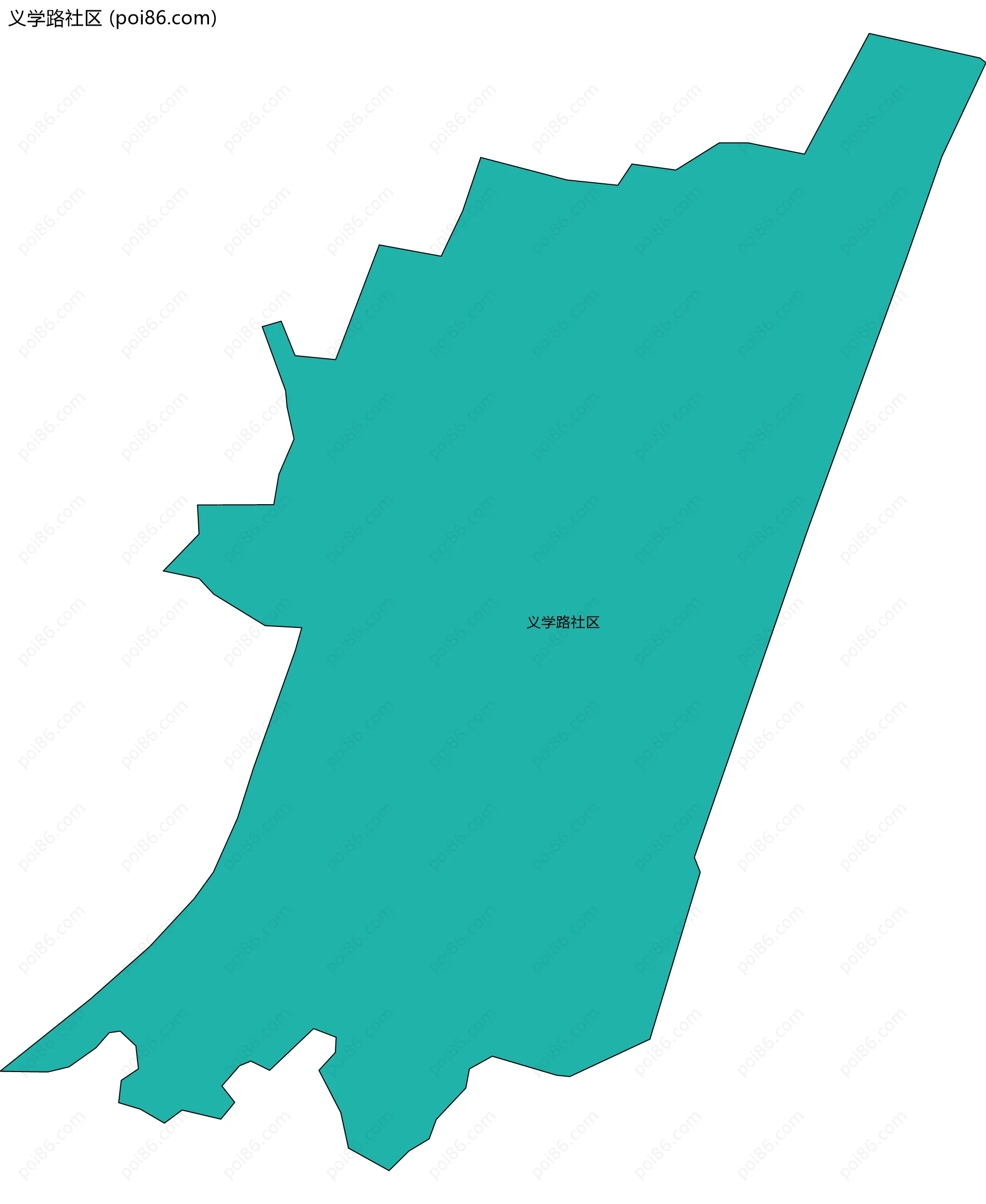 义学路社区边界地图
