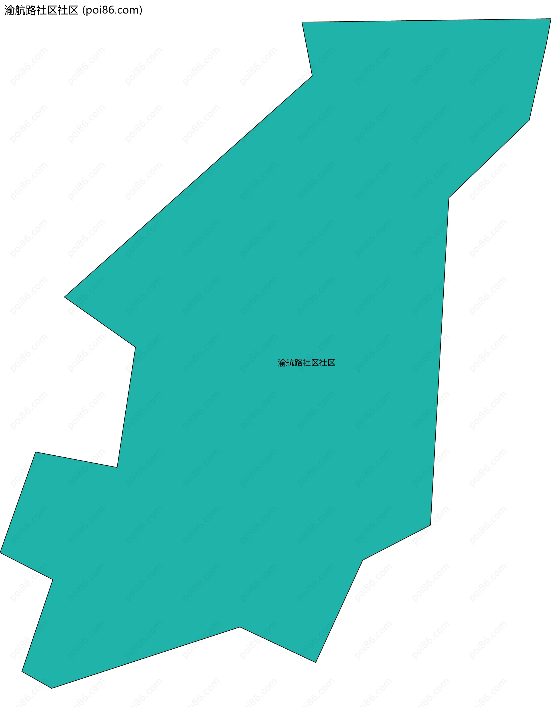 渝航路社区社区边界地图