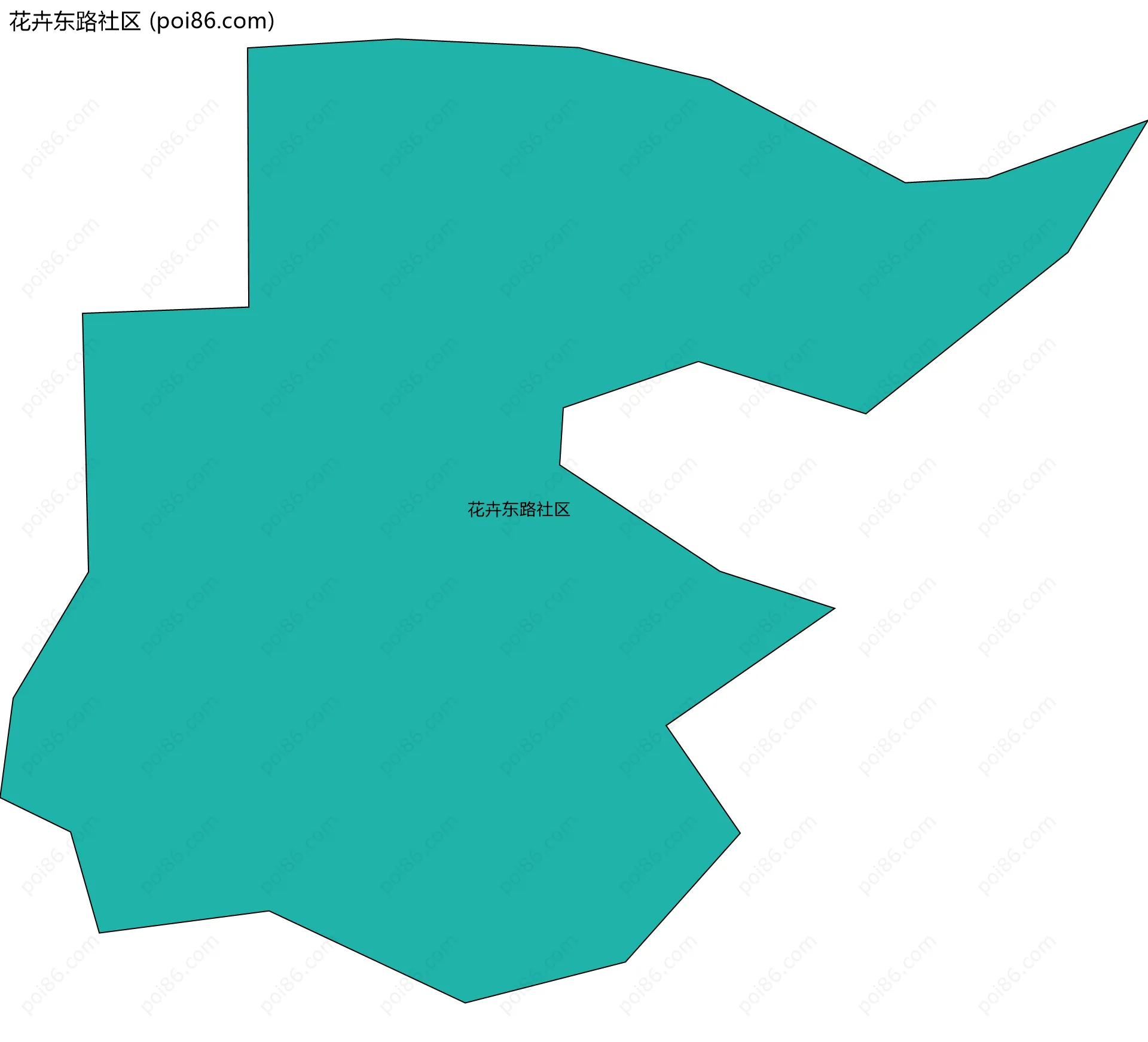 花卉东路社区边界地图
