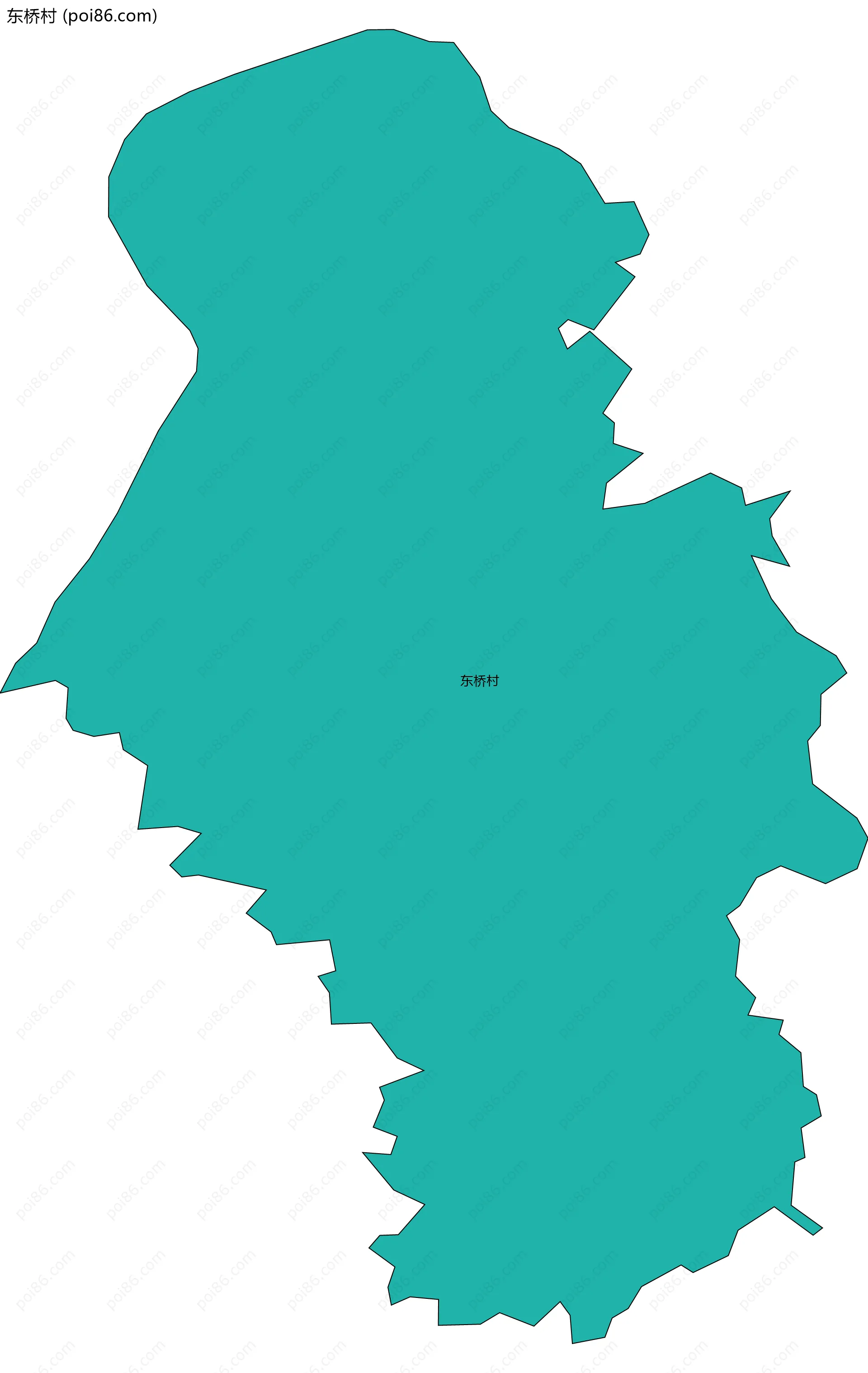 东桥村边界地图