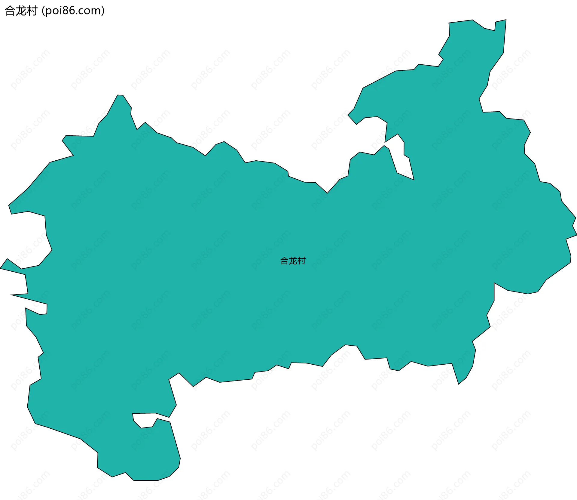 合龙村边界地图
