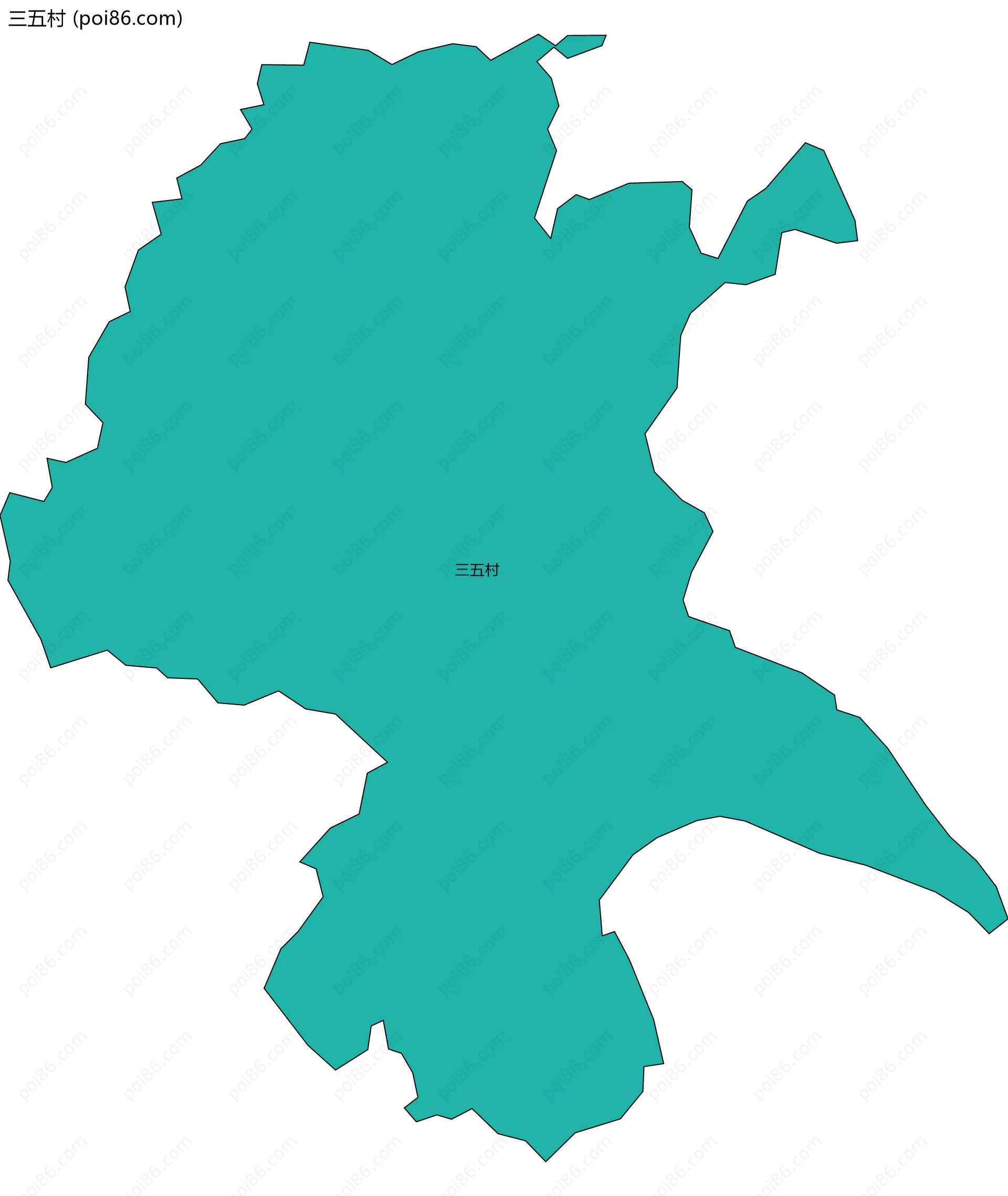 三五村边界地图