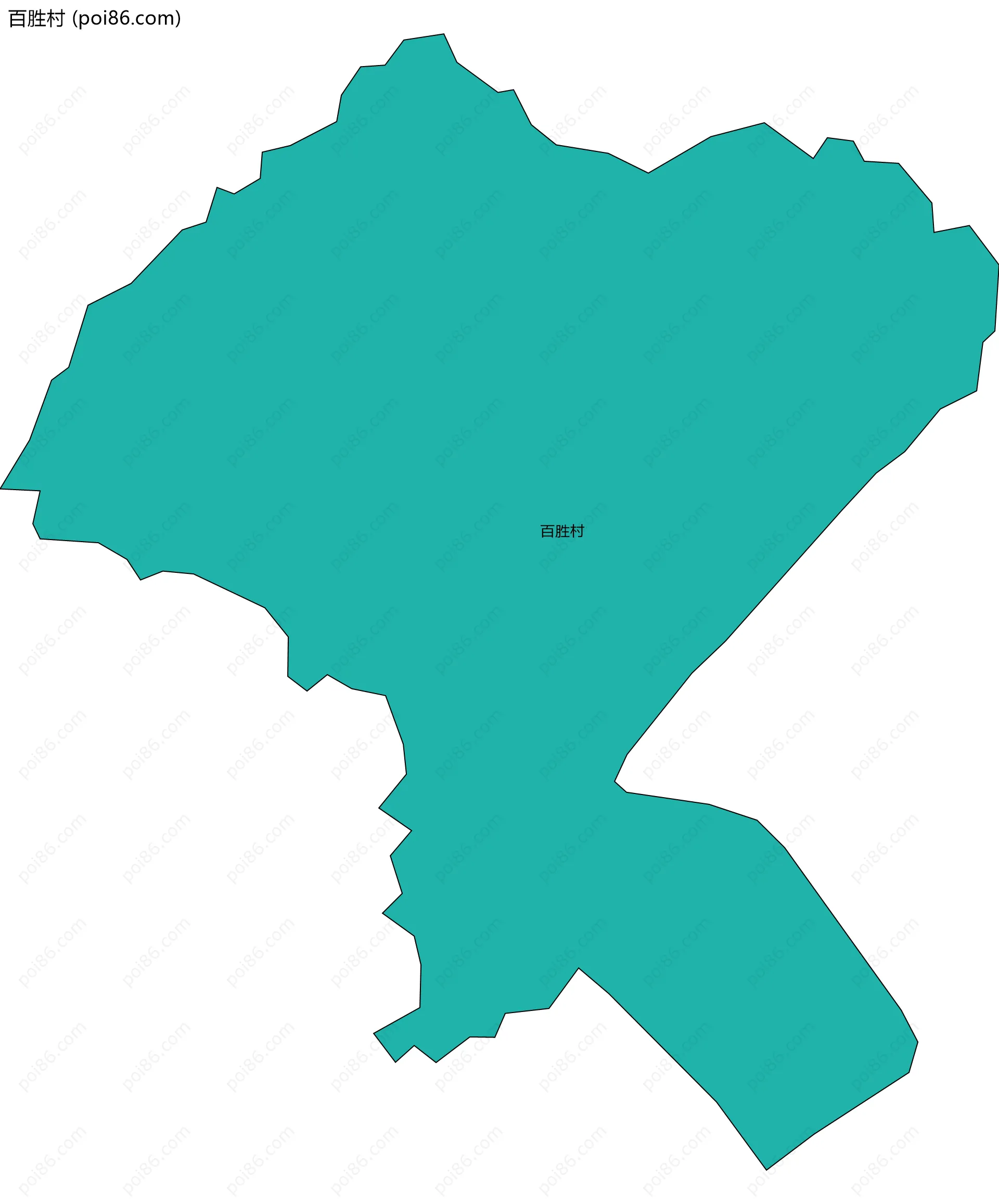 百胜村边界地图