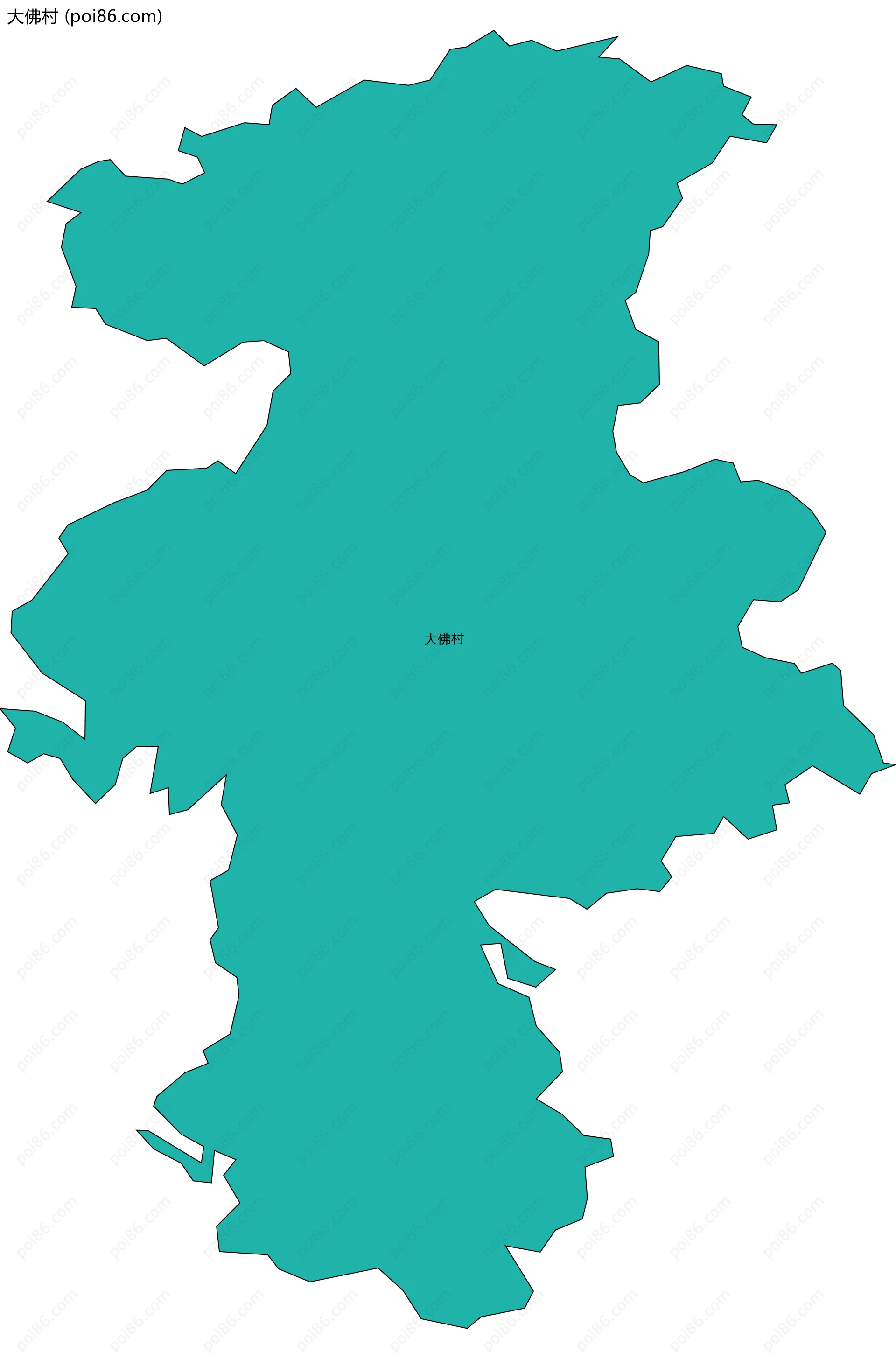 大佛村边界地图