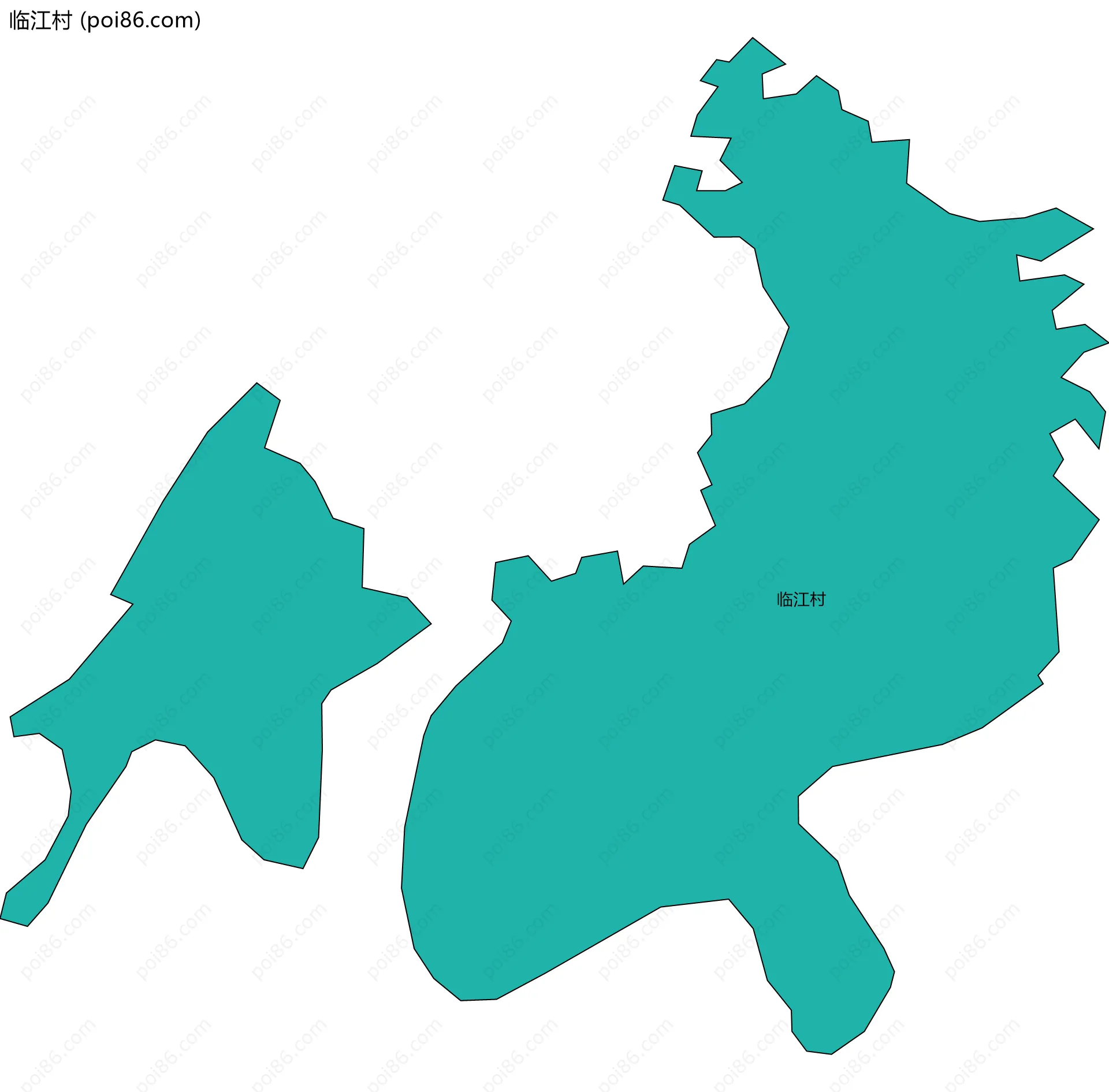 临江村边界地图