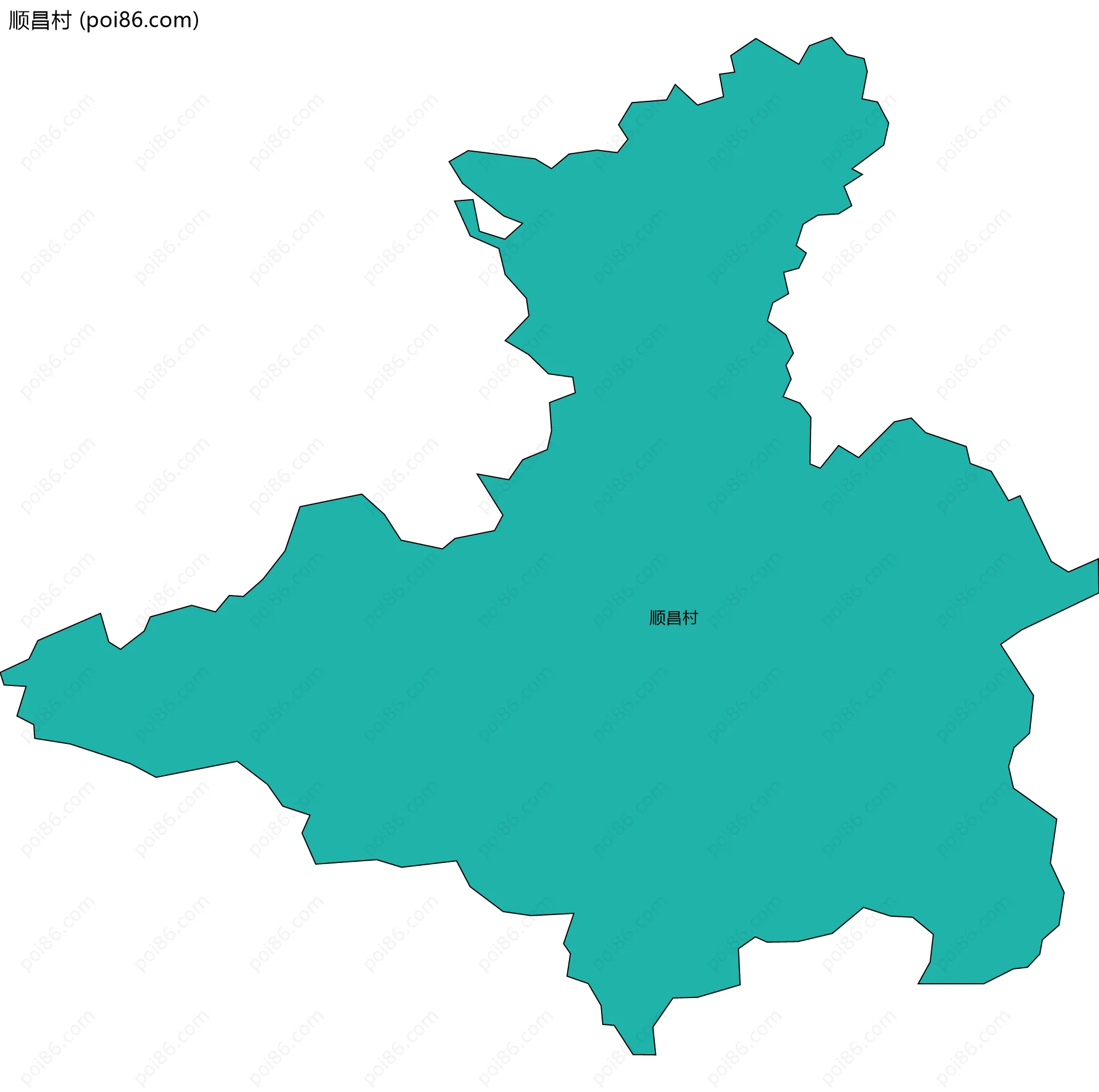 顺昌村边界地图