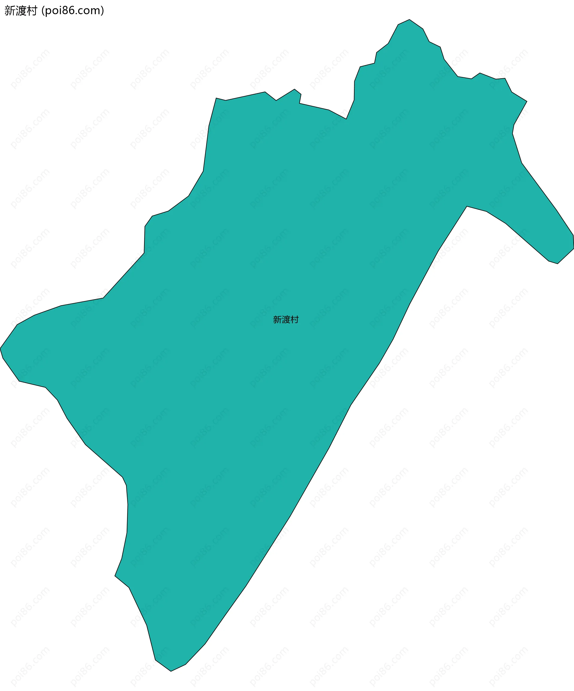 新渡村边界地图