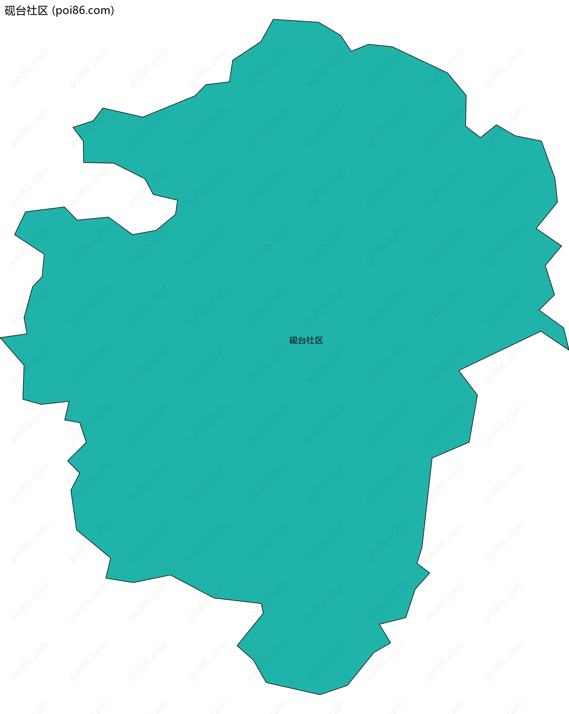 砚台社区边界地图