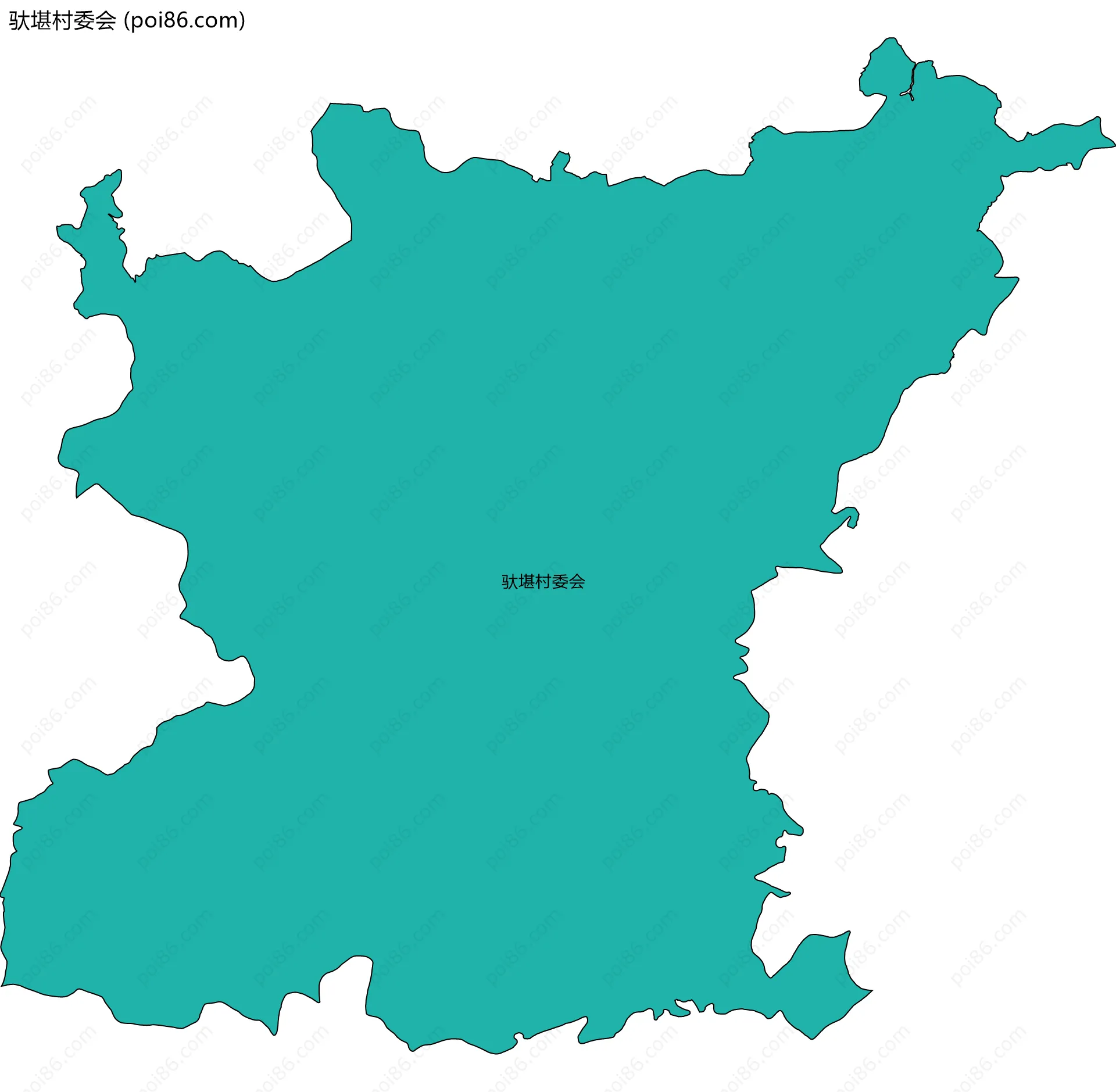 驮堪村委会边界地图
