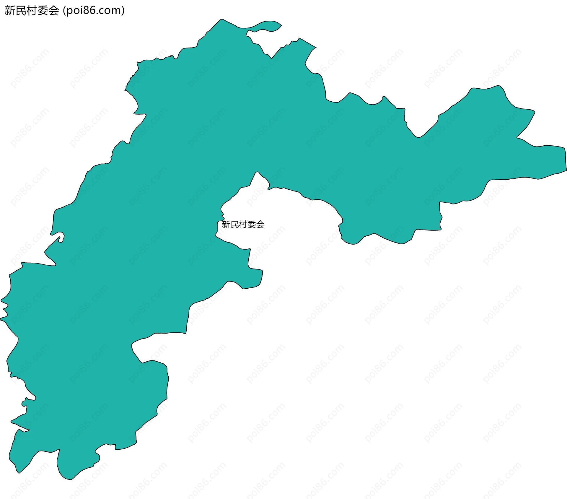 新民村委会边界地图