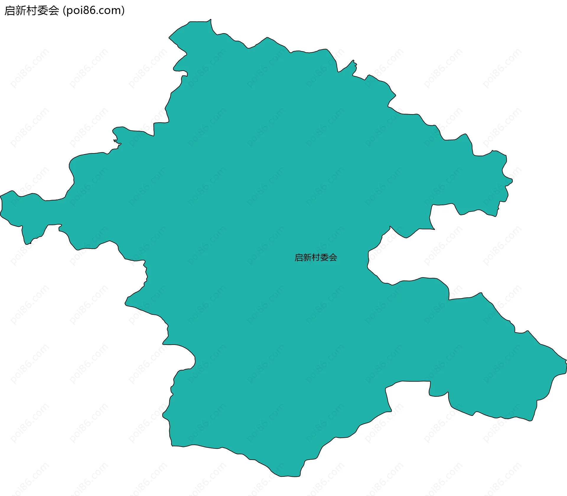 启新村委会边界地图