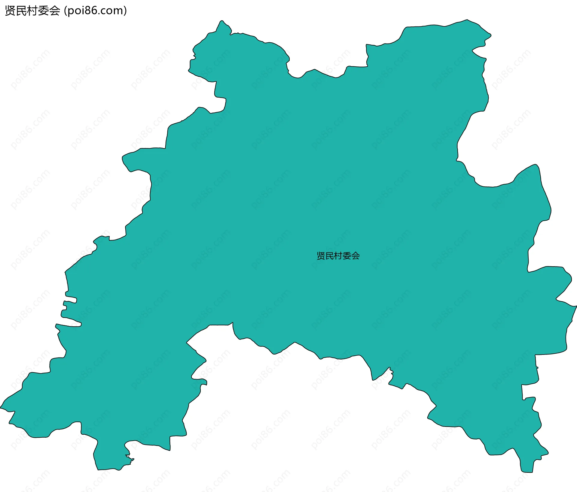 贤民村委会边界地图