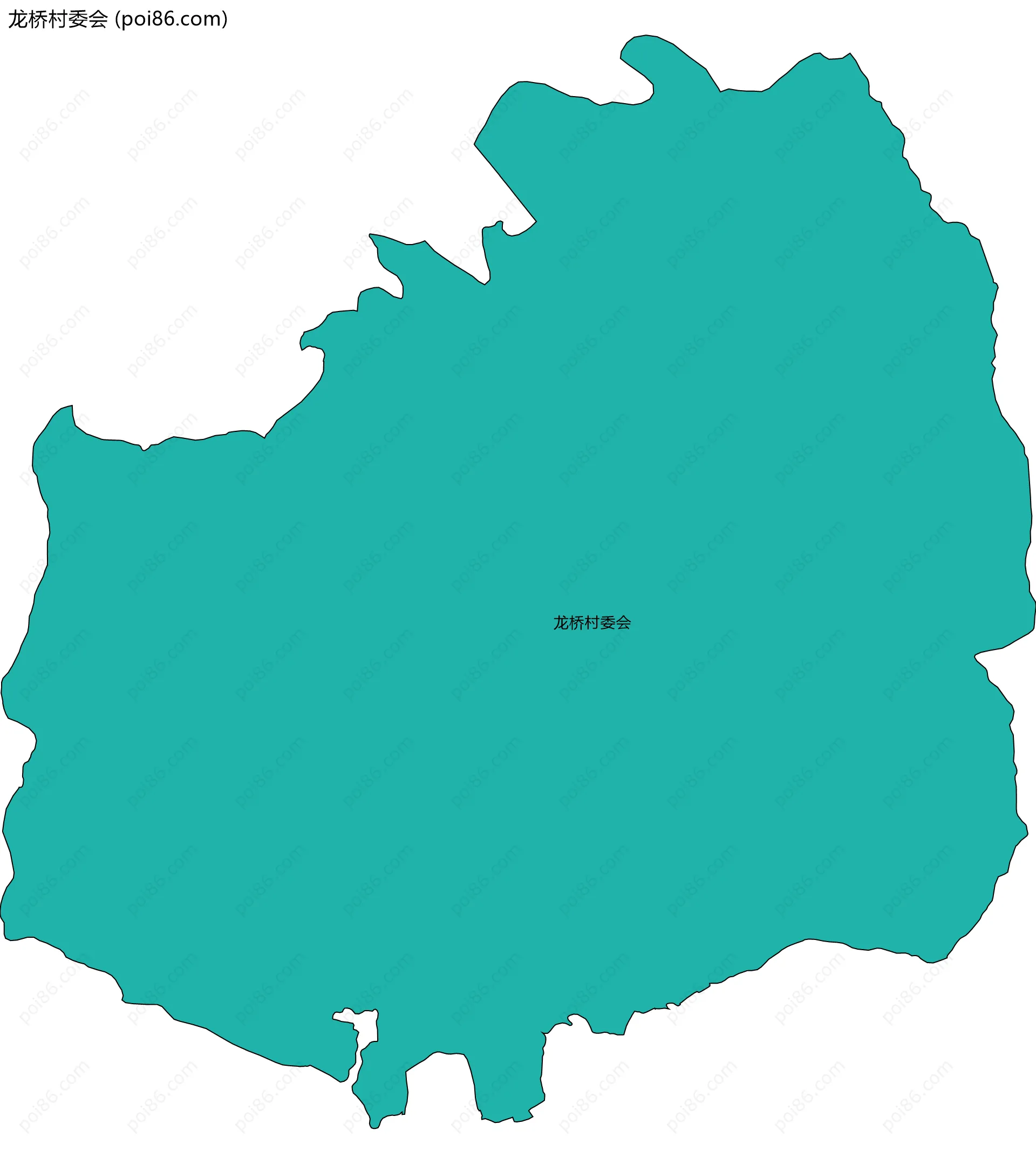 龙桥村委会边界地图