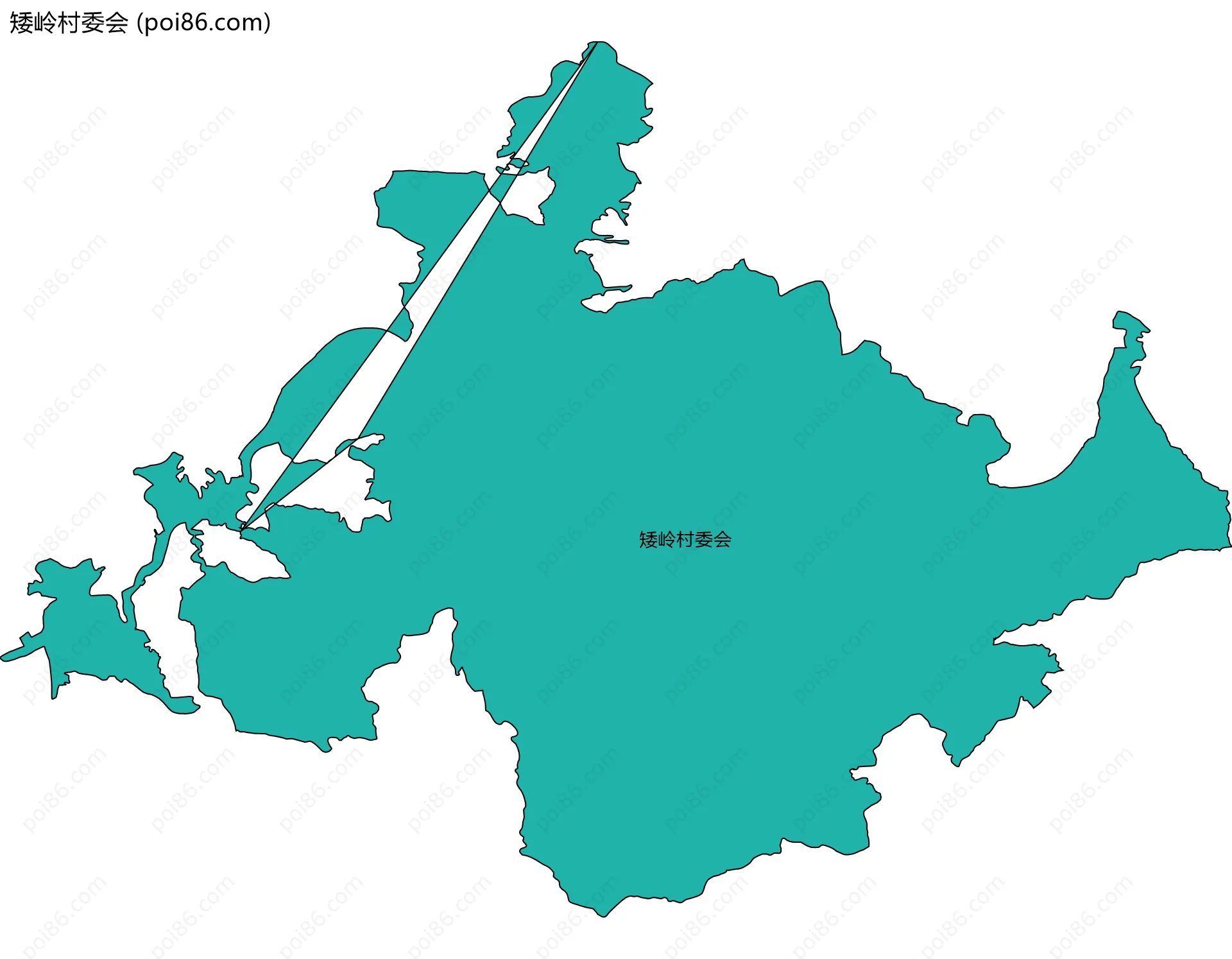 矮岭村委会边界地图