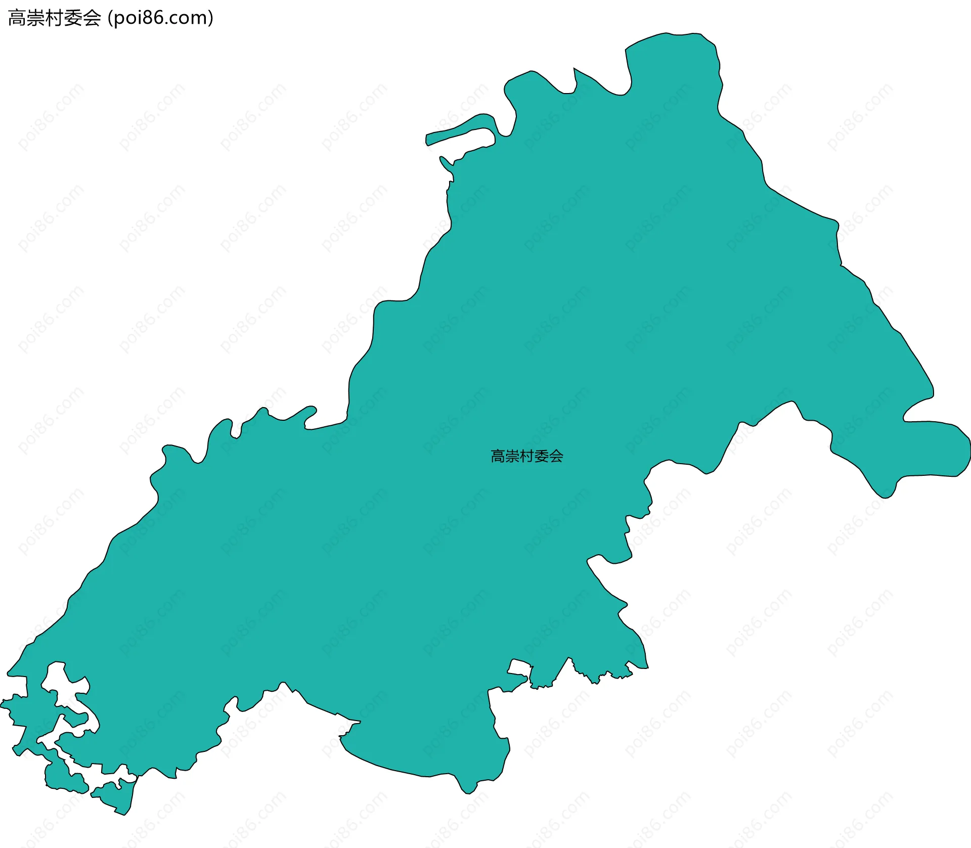 高崇村委会边界地图