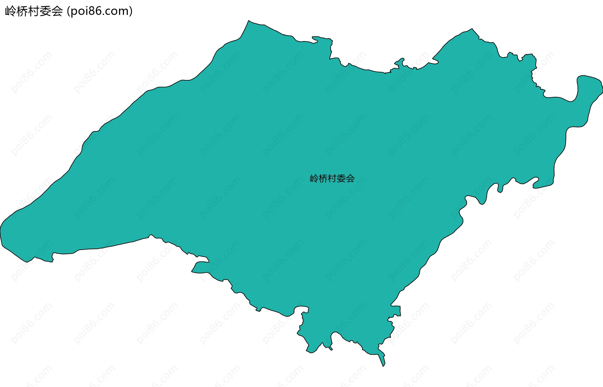 岭桥村委会边界地图