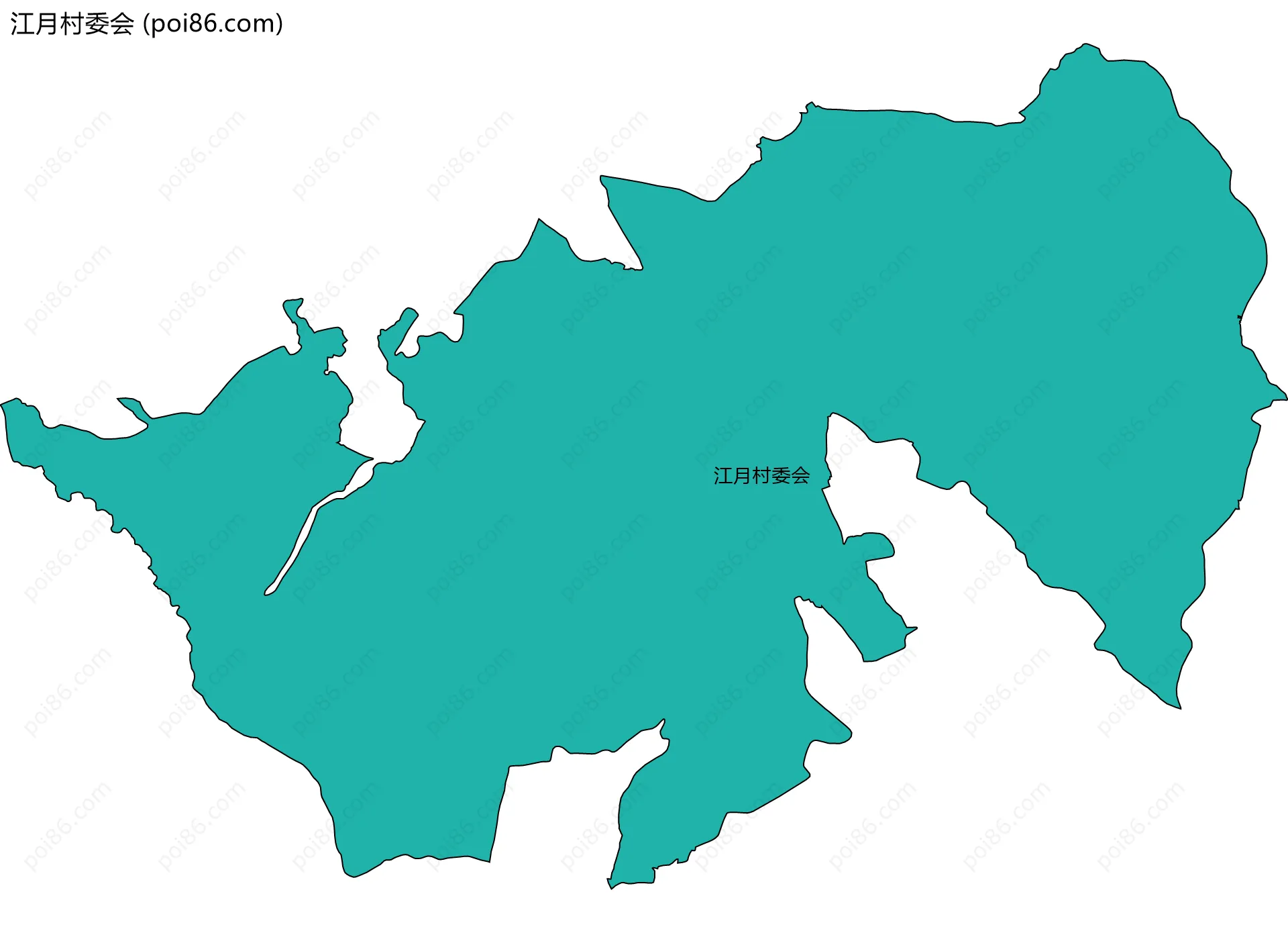 江月村委会边界地图