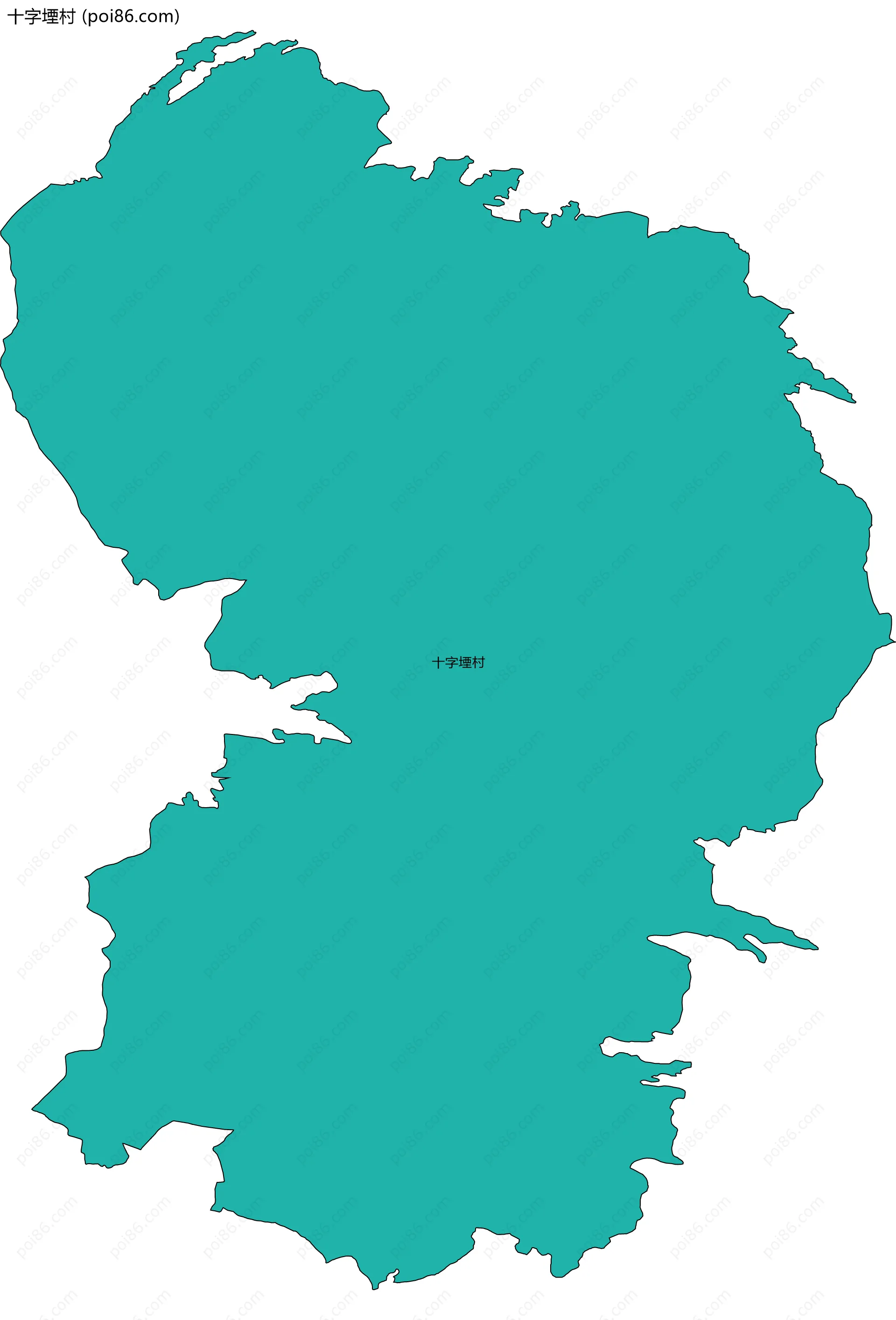 十字堙村边界地图