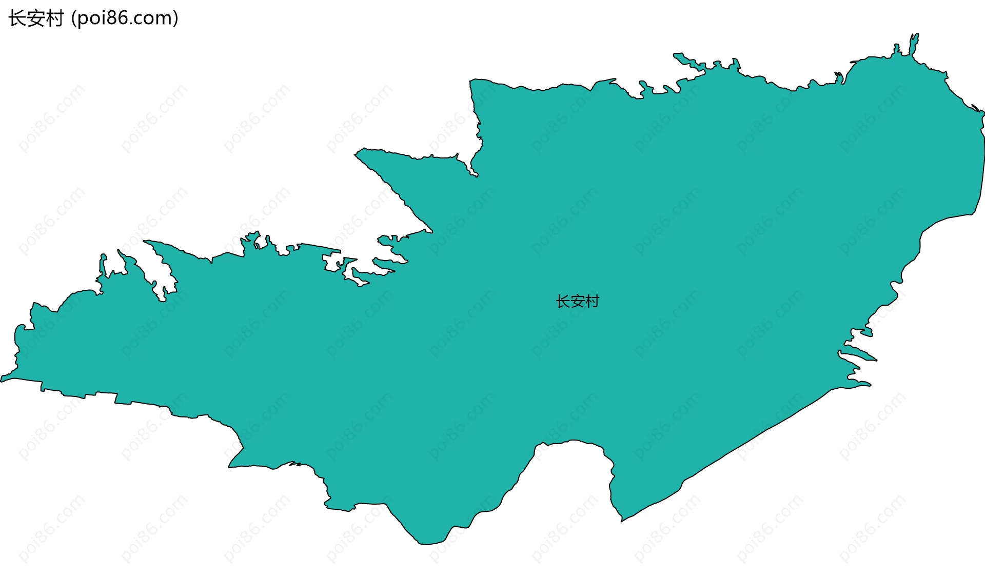 长安村边界地图