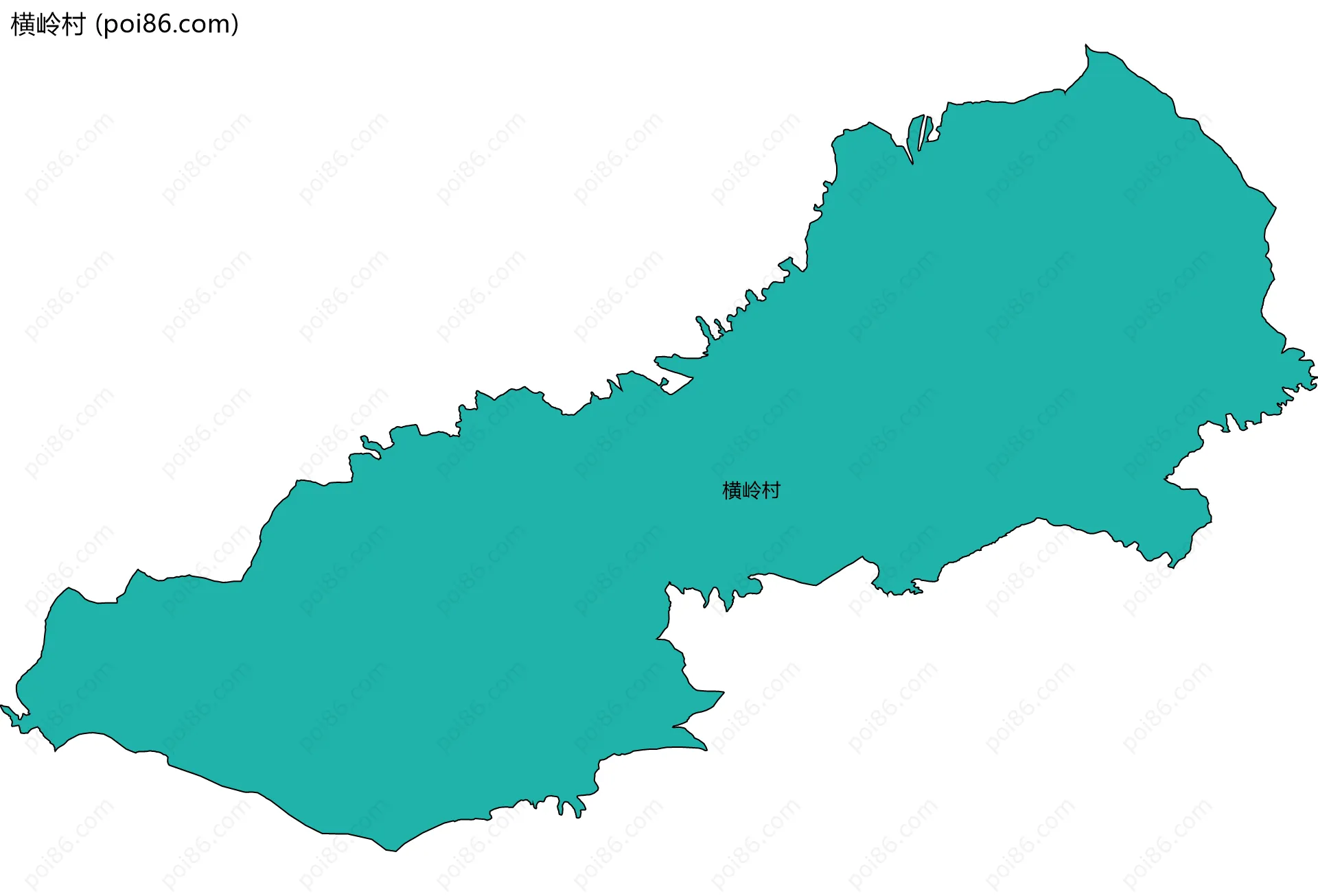 横岭村边界地图