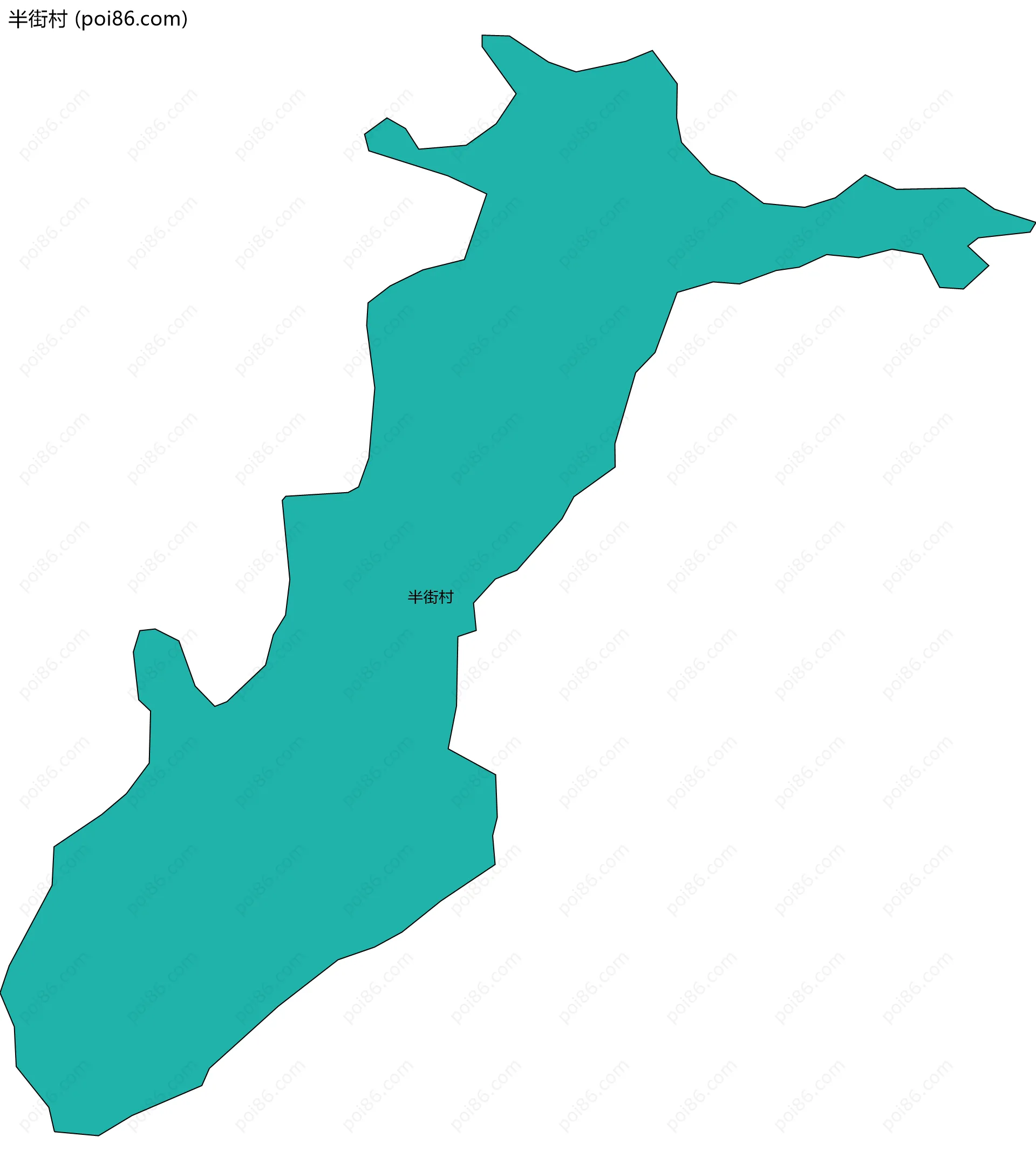 半街村边界地图