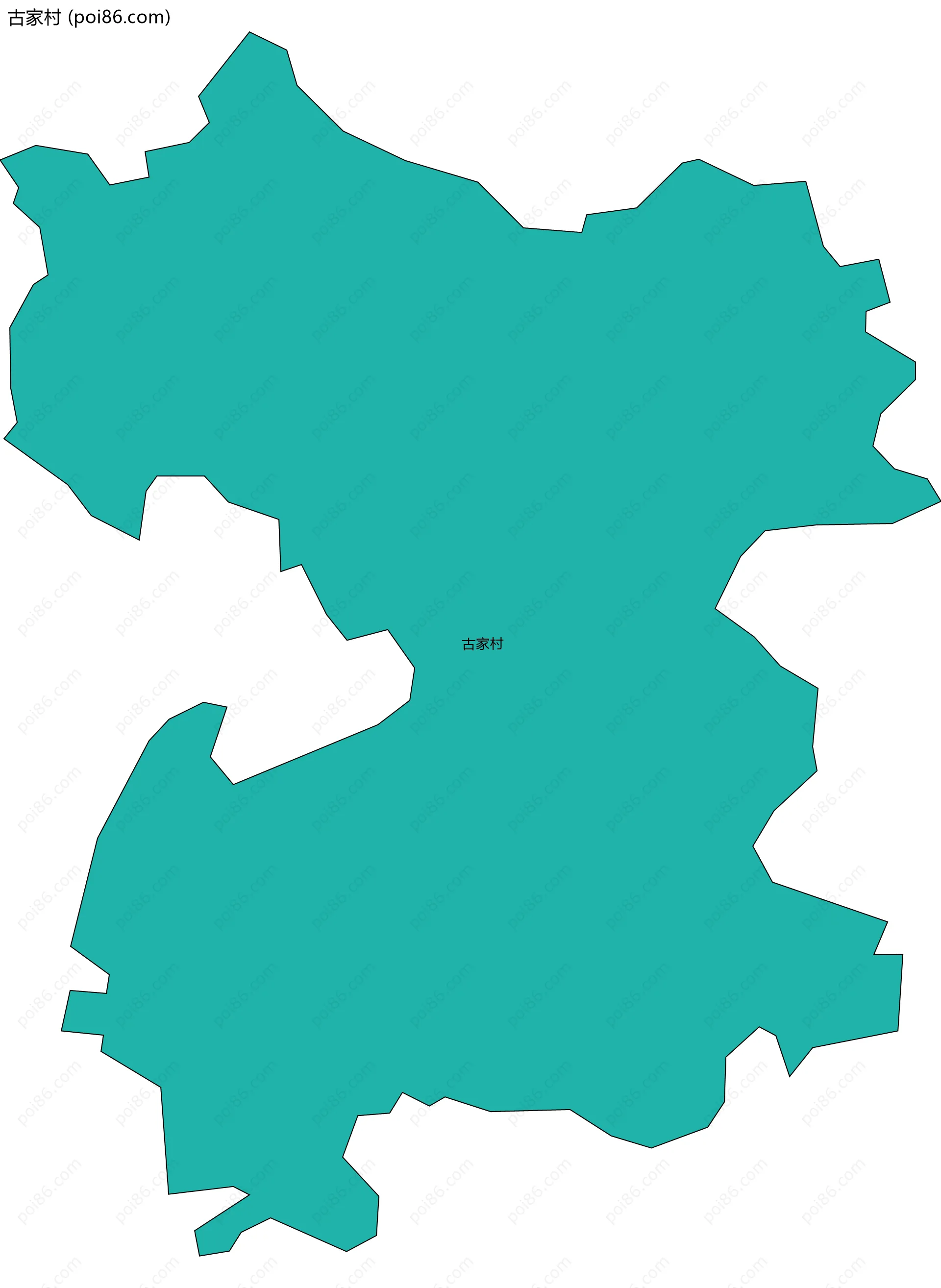 古家村边界地图