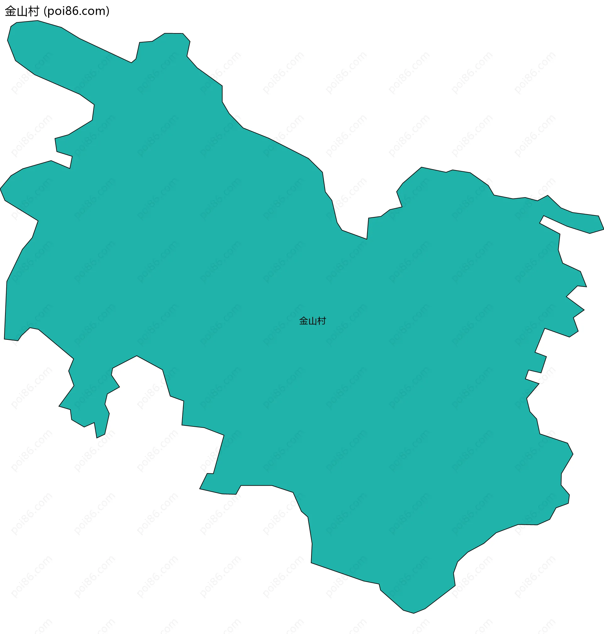 金山村边界地图