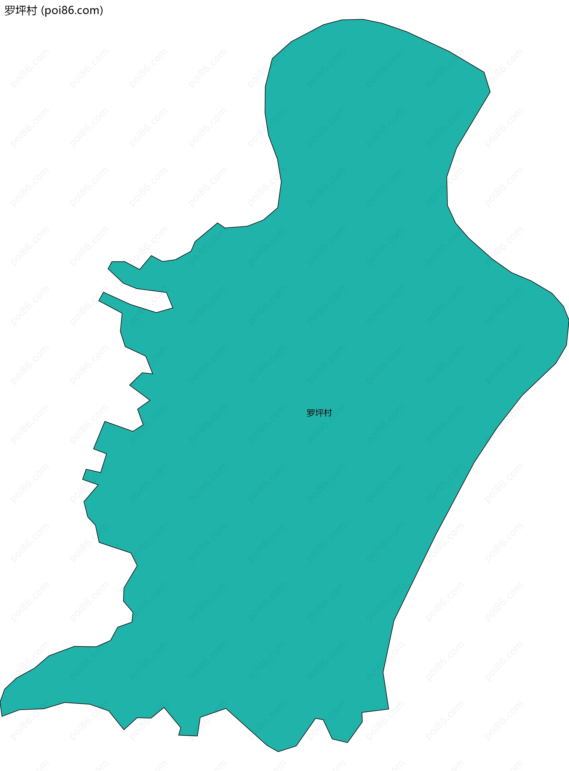 罗坪村边界地图