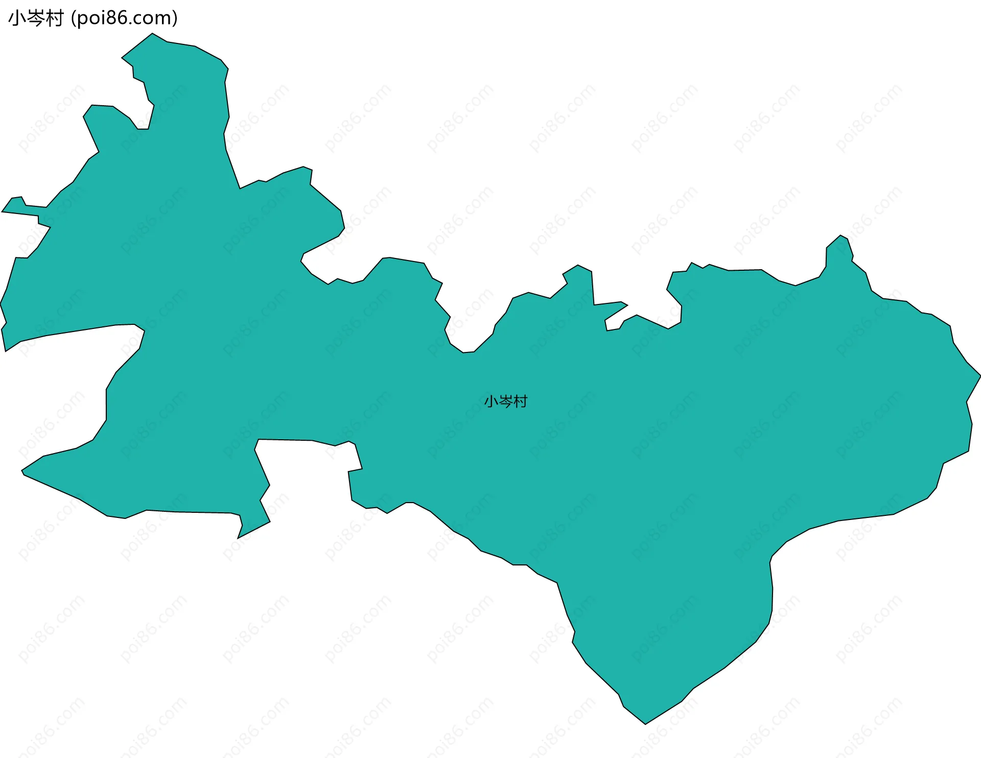 小岑村边界地图