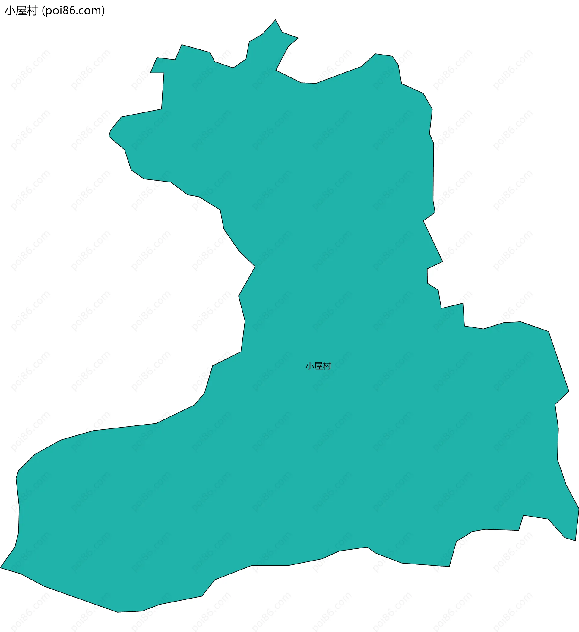 小屋村边界地图