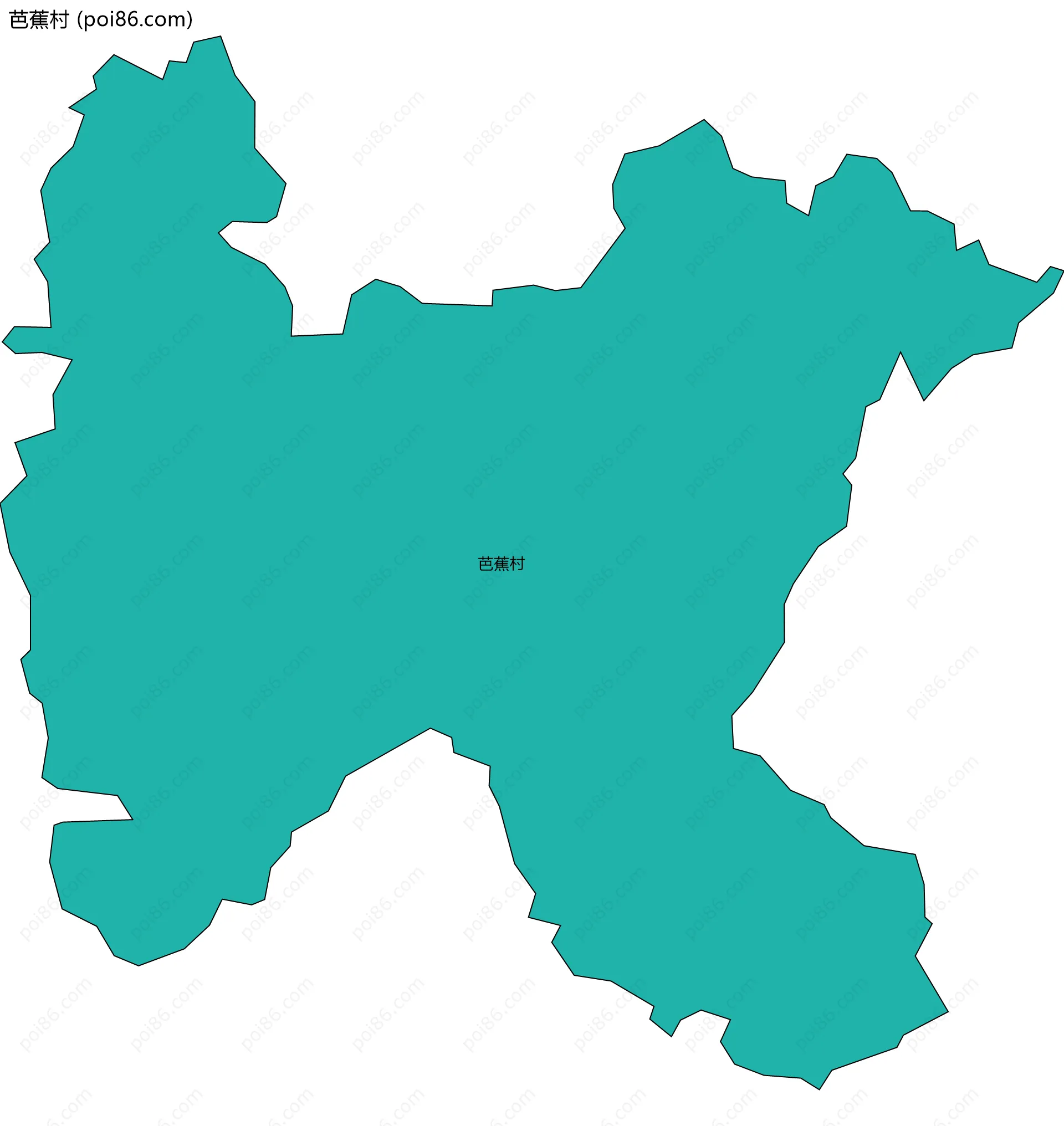 芭蕉村边界地图