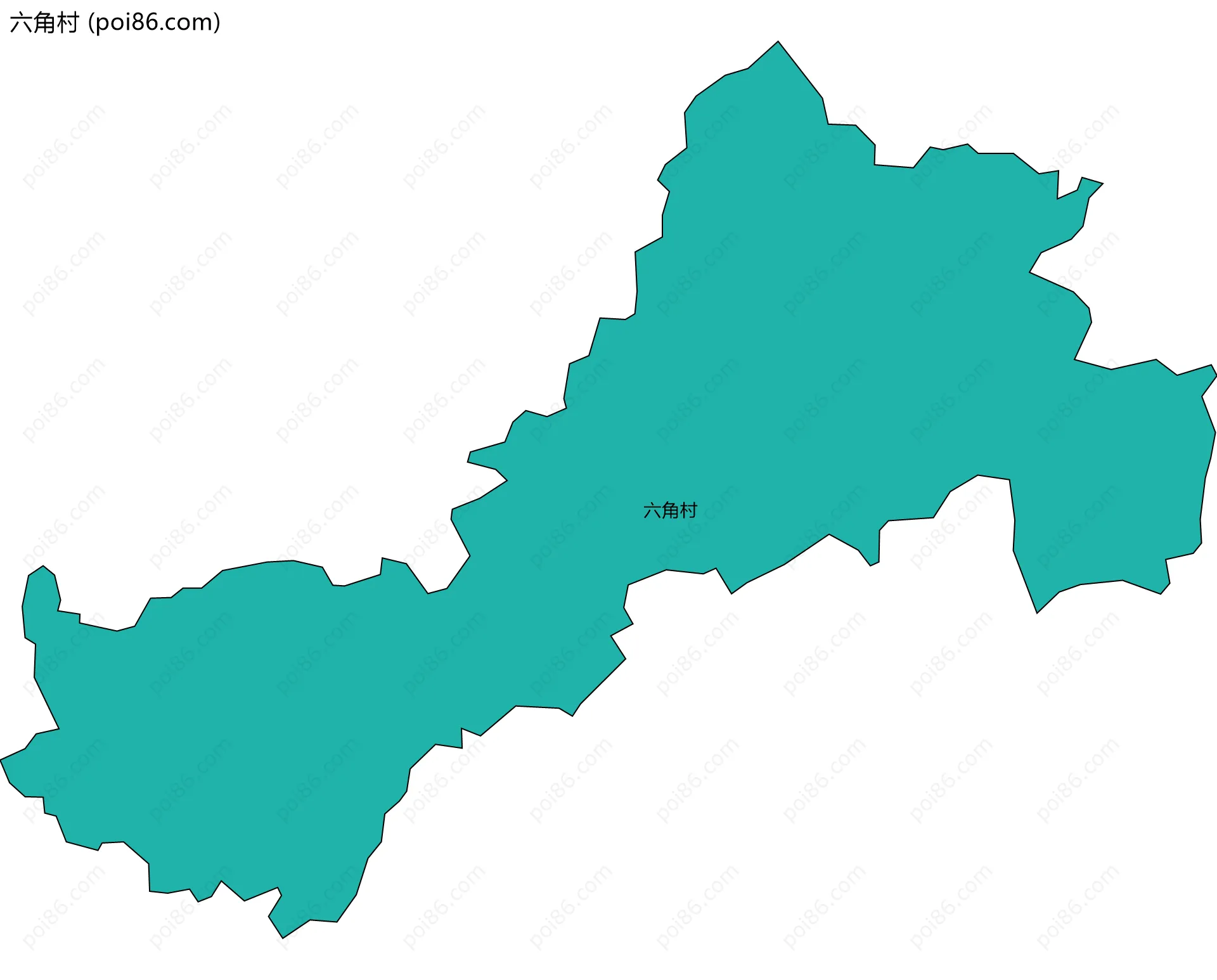 六角村边界地图