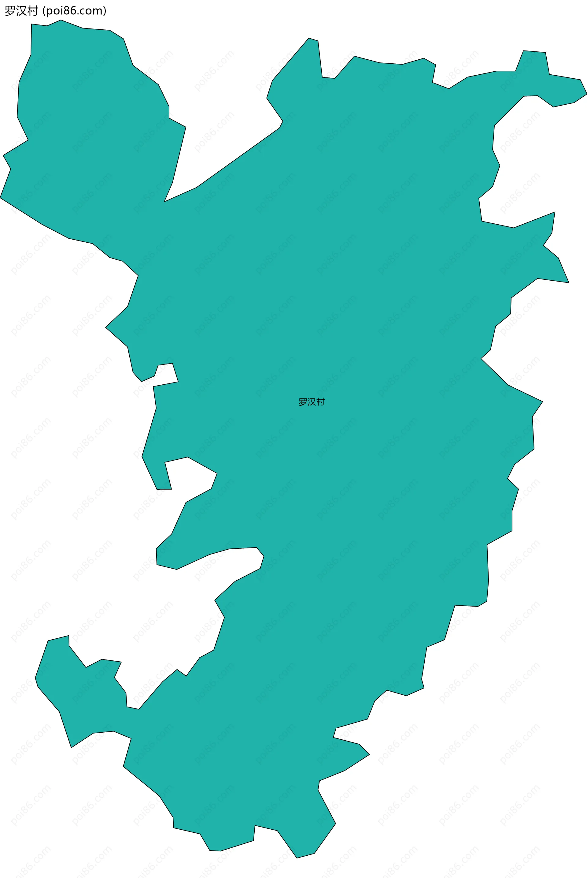 罗汉村边界地图