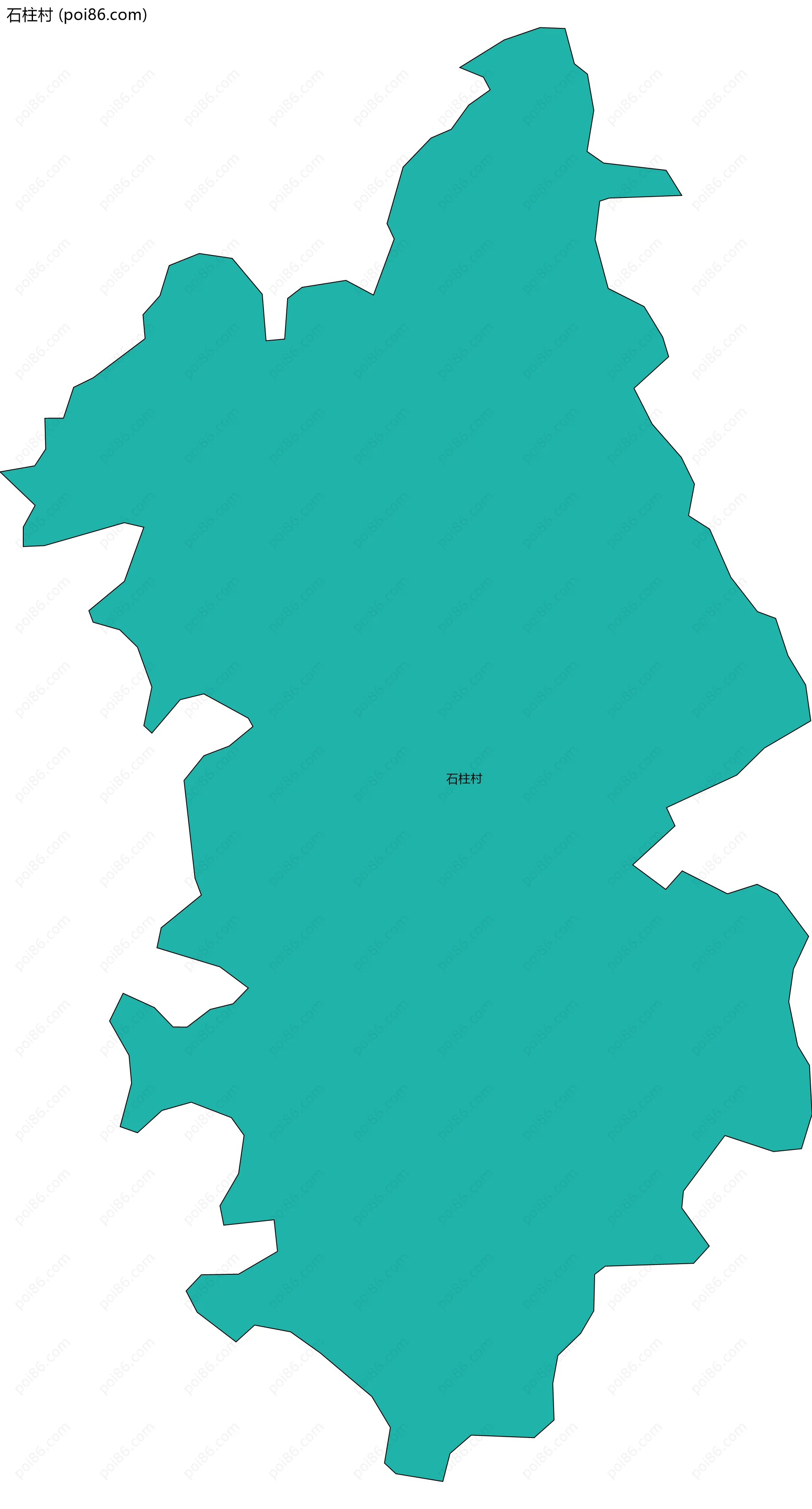 石柱村边界地图